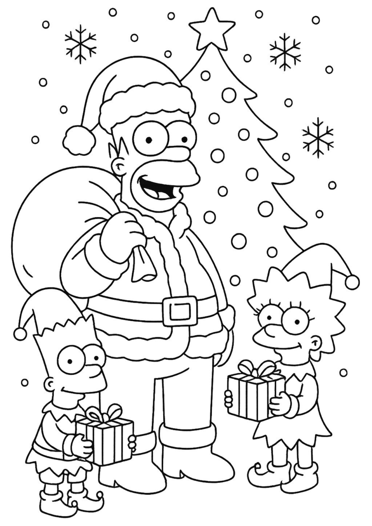 Desenho para Colorir Os Simpsons