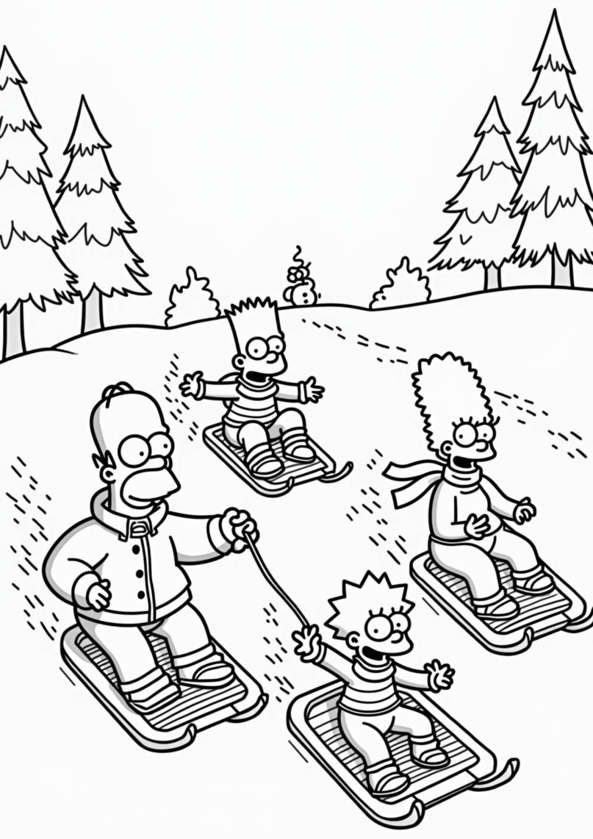 Desenho para Colorir Os Simpsons