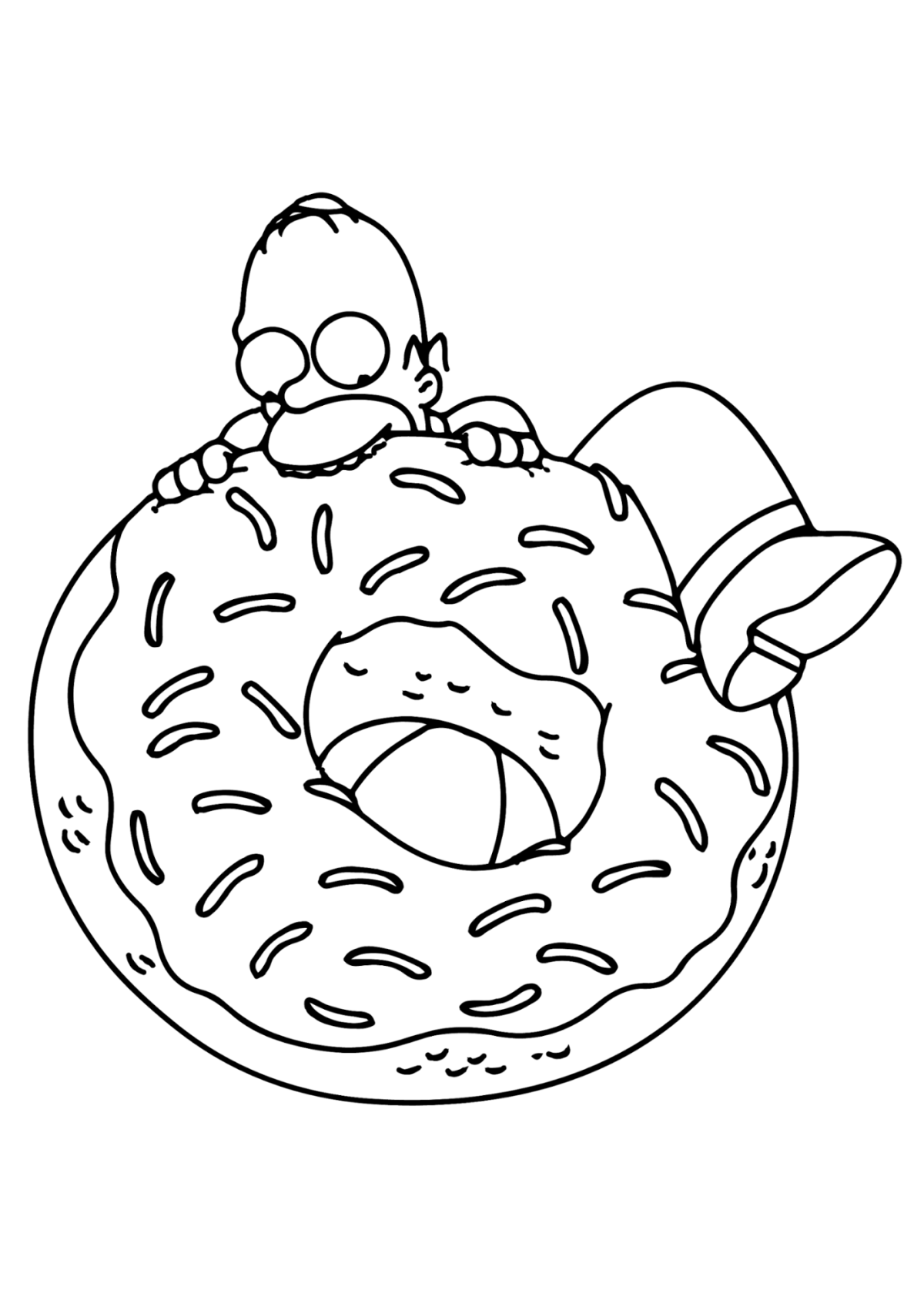 Desenho para Colorir Os Simpsons