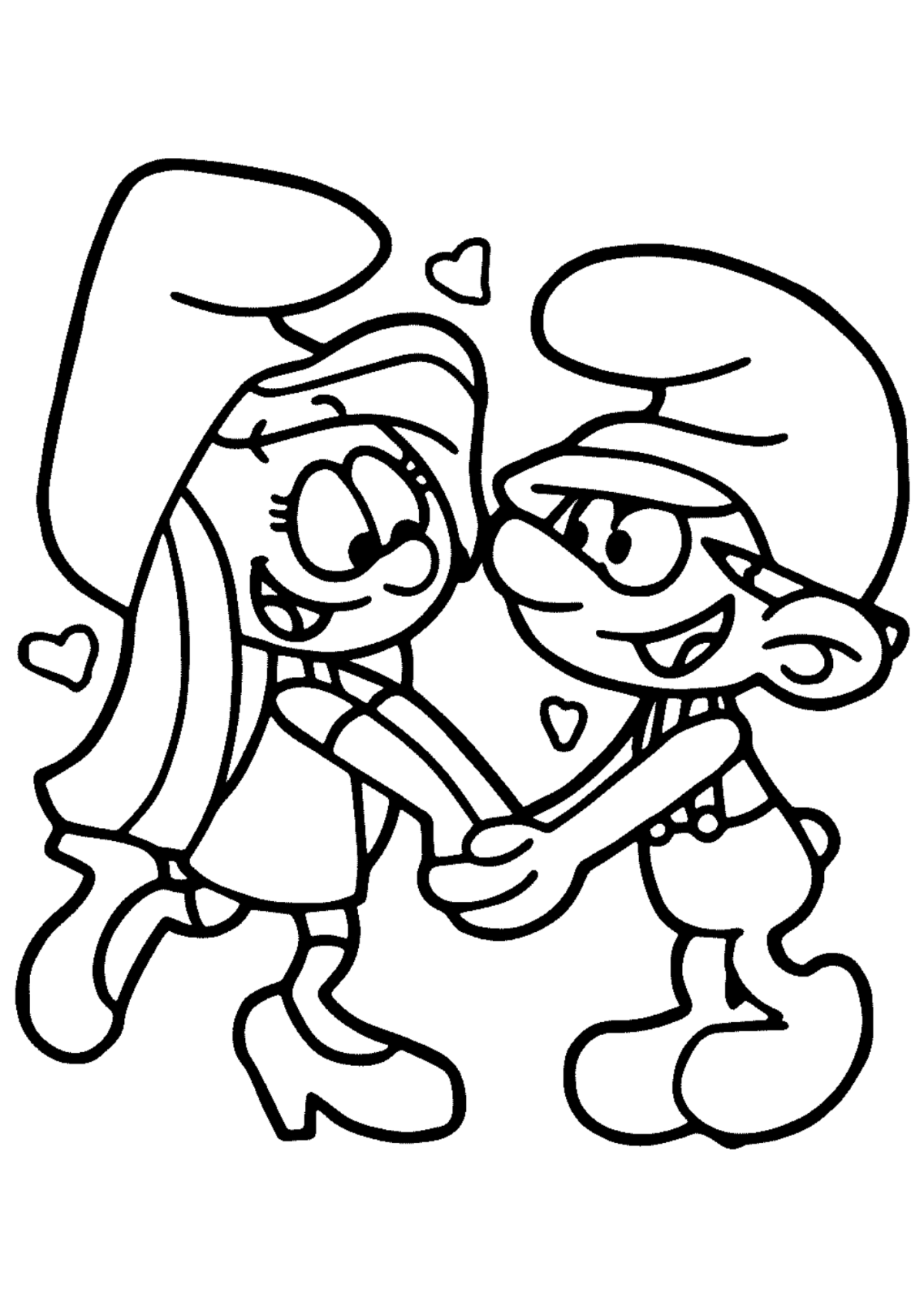 Desenho para Colorir Os Smurfs