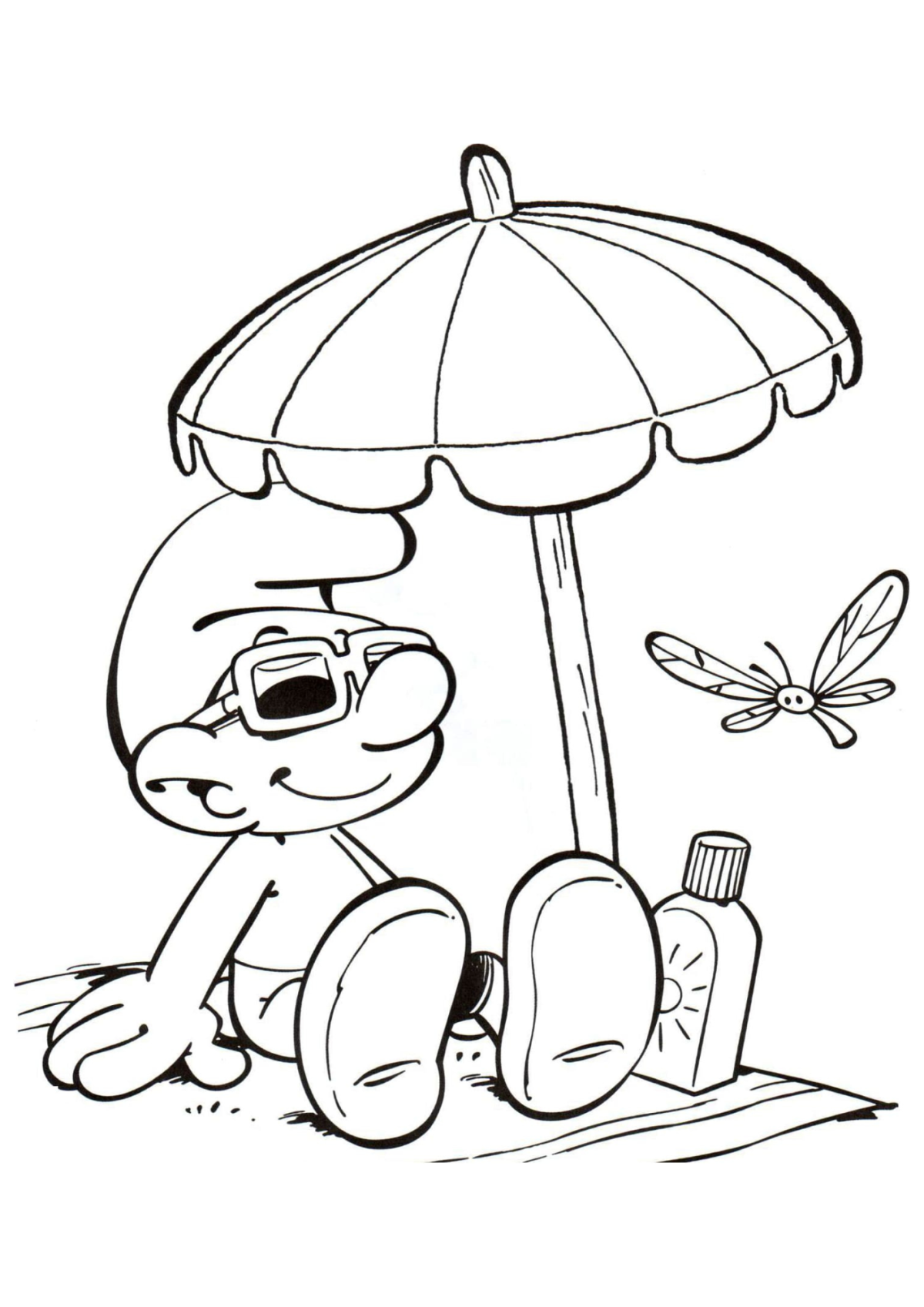 Desenho para Colorir Os Smurfs