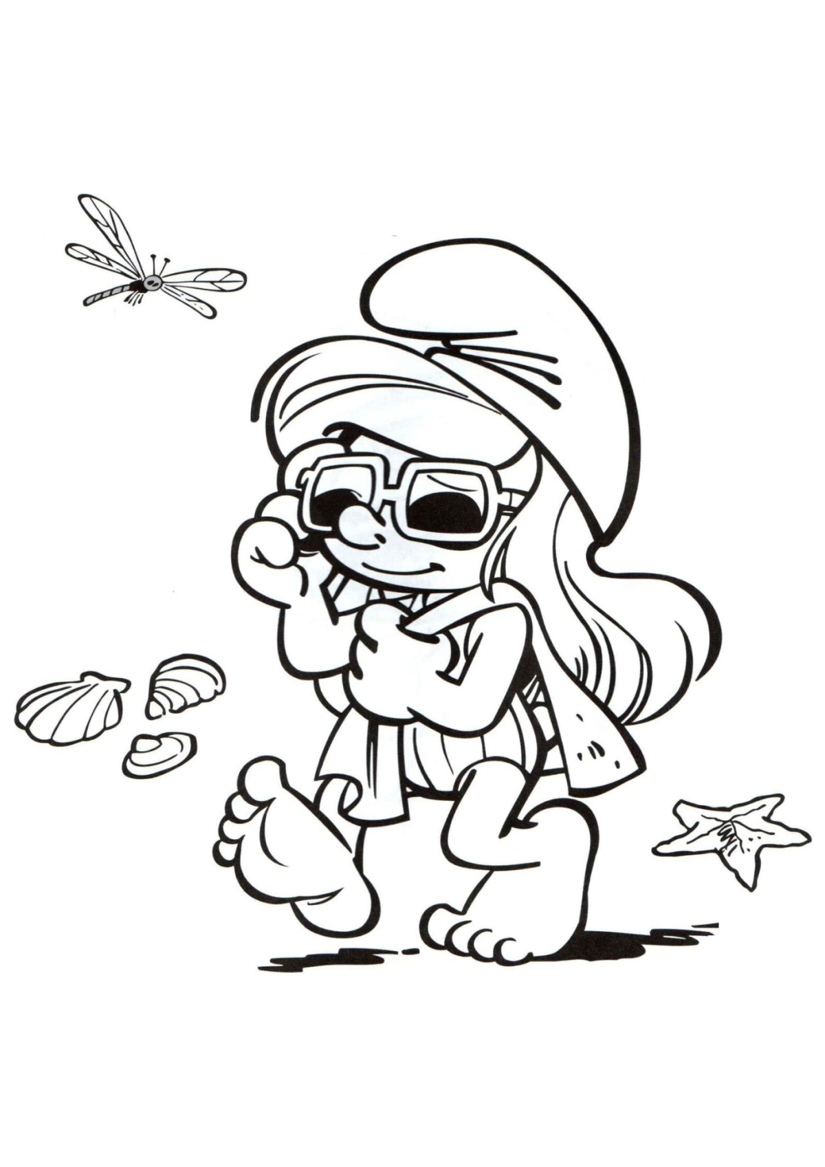 Desenho para Colorir Os Smurfs