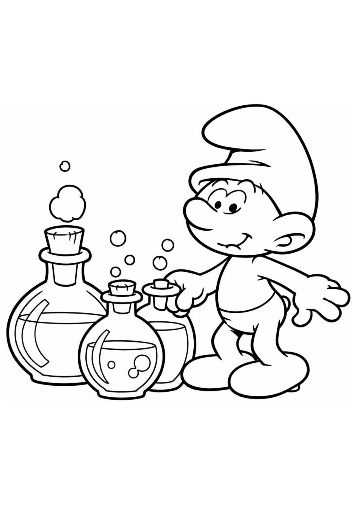 Desenho para Colorir Os Smurfs