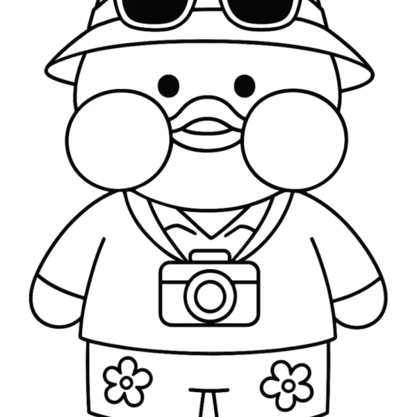 Desenho para Colorir Paper Duck