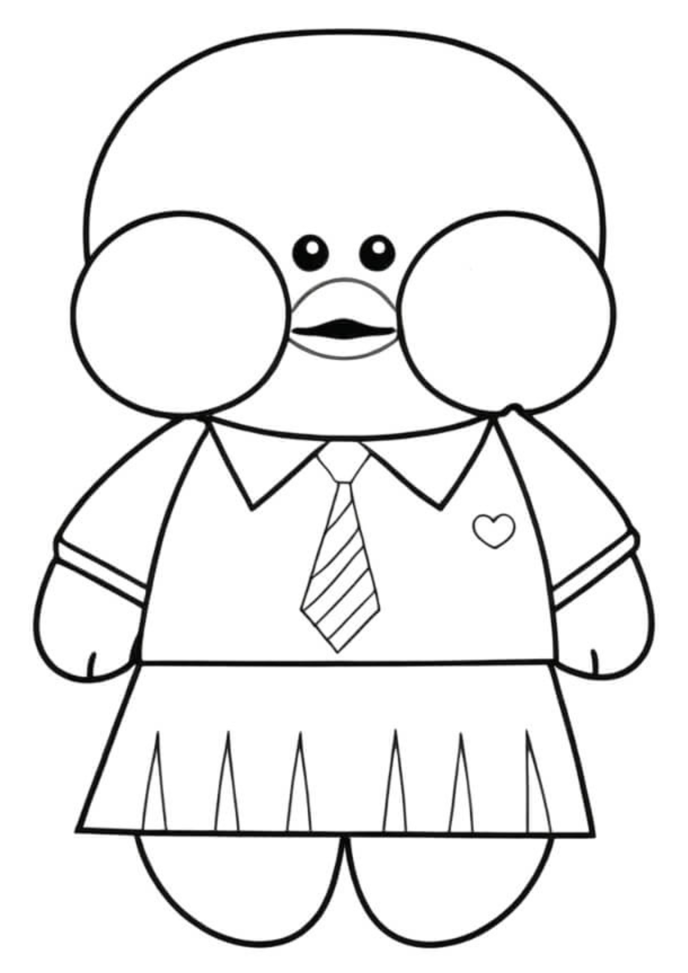 Desenho para Colorir Paper Duck Desenho para Colorir Paper Duck