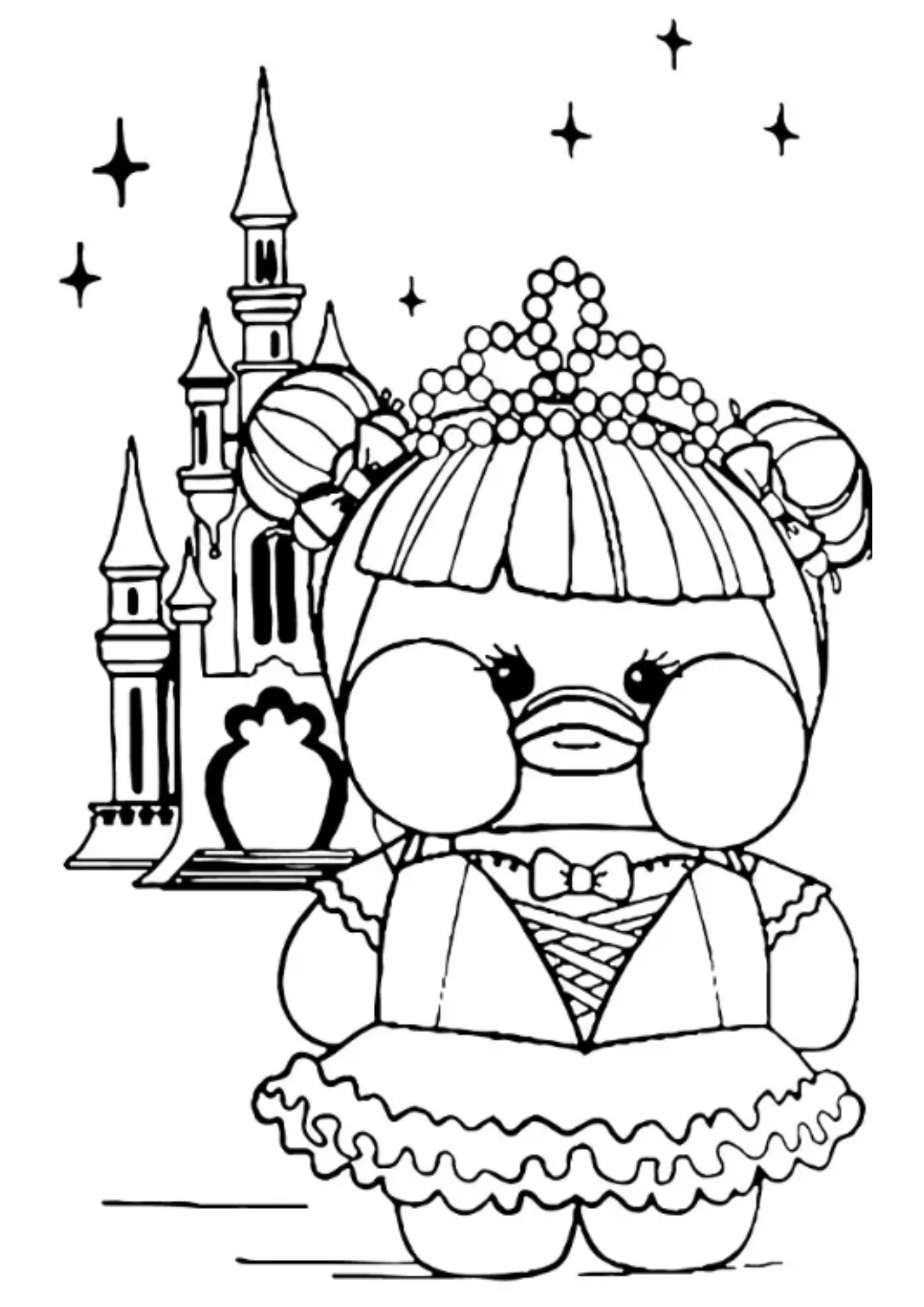 Desenho para Colorir Paper Duck Desenho para Colorir Paper Duck