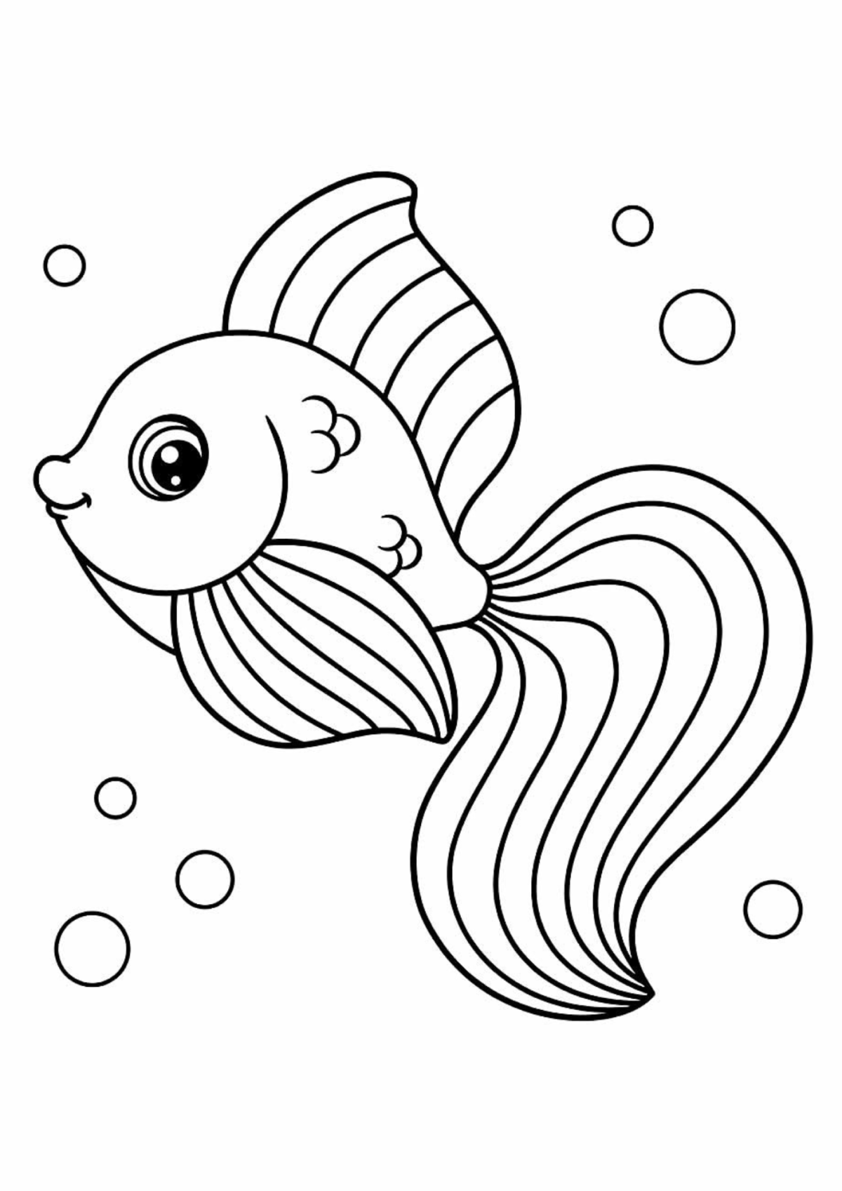 Desenho para Colorir Peixe