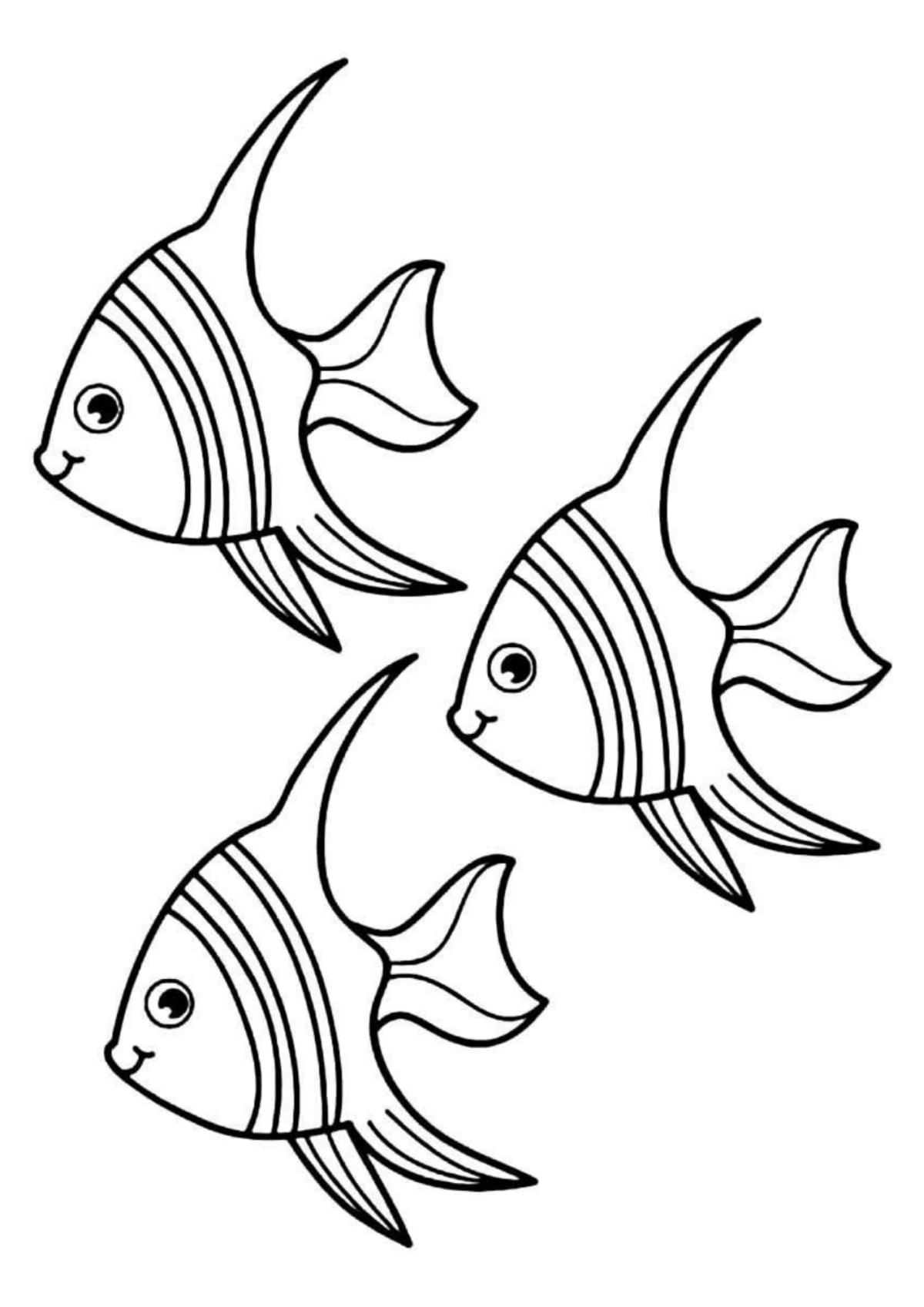 Desenho para Colorir Peixe