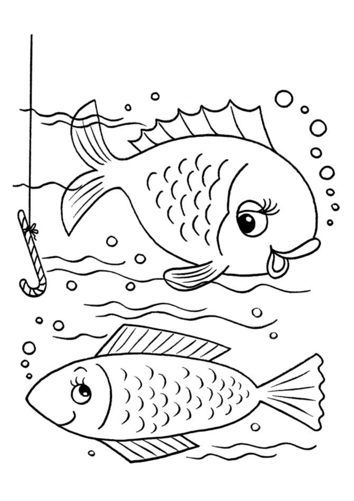 Desenho para Colorir Peixe