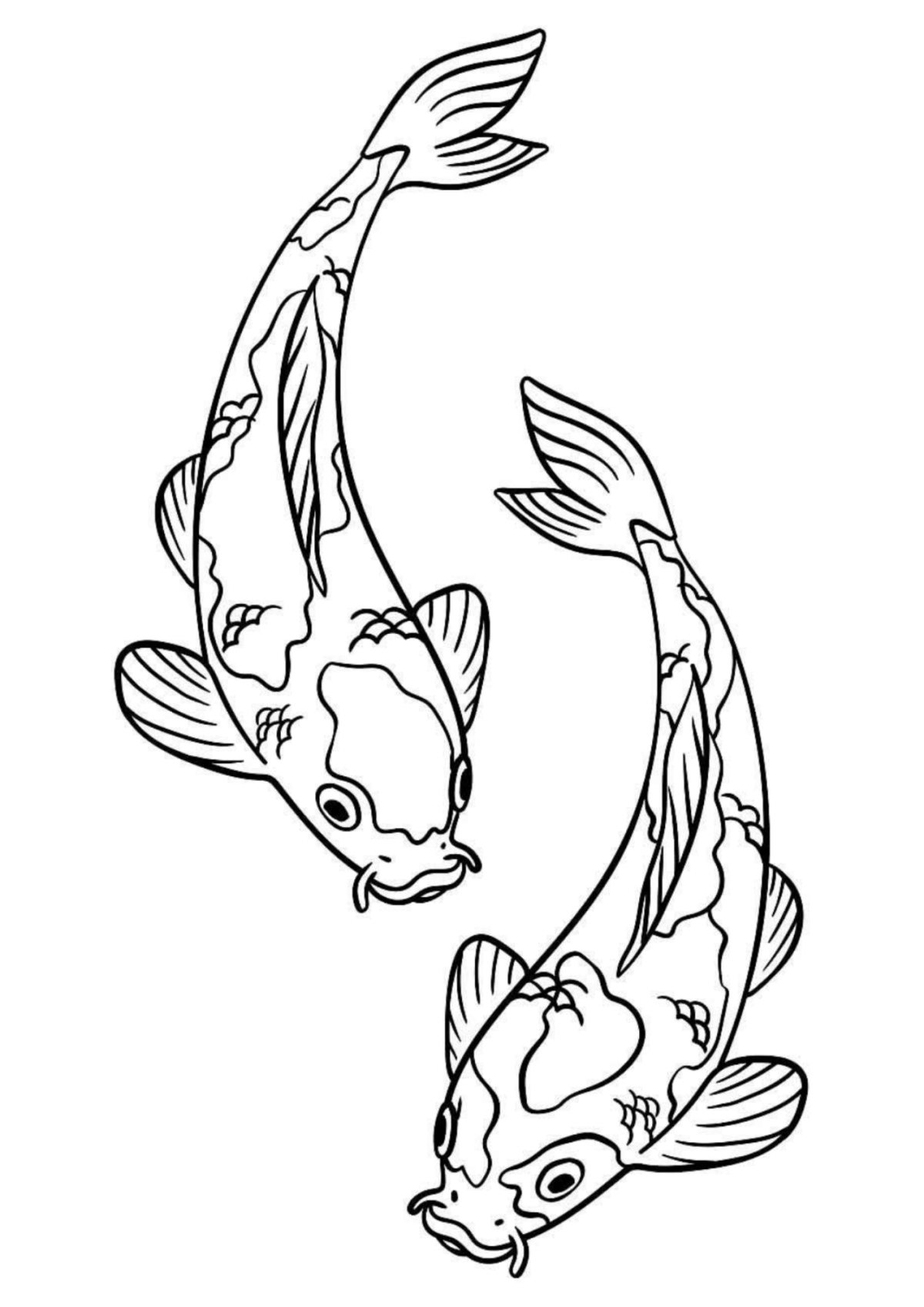 Desenho para Colorir Peixe