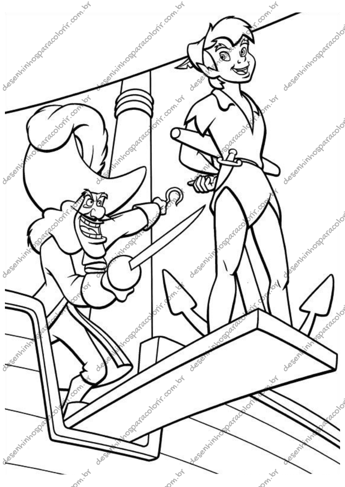 Desenho para Colorir Peter Pan Desenho para Colorir Peter Pan