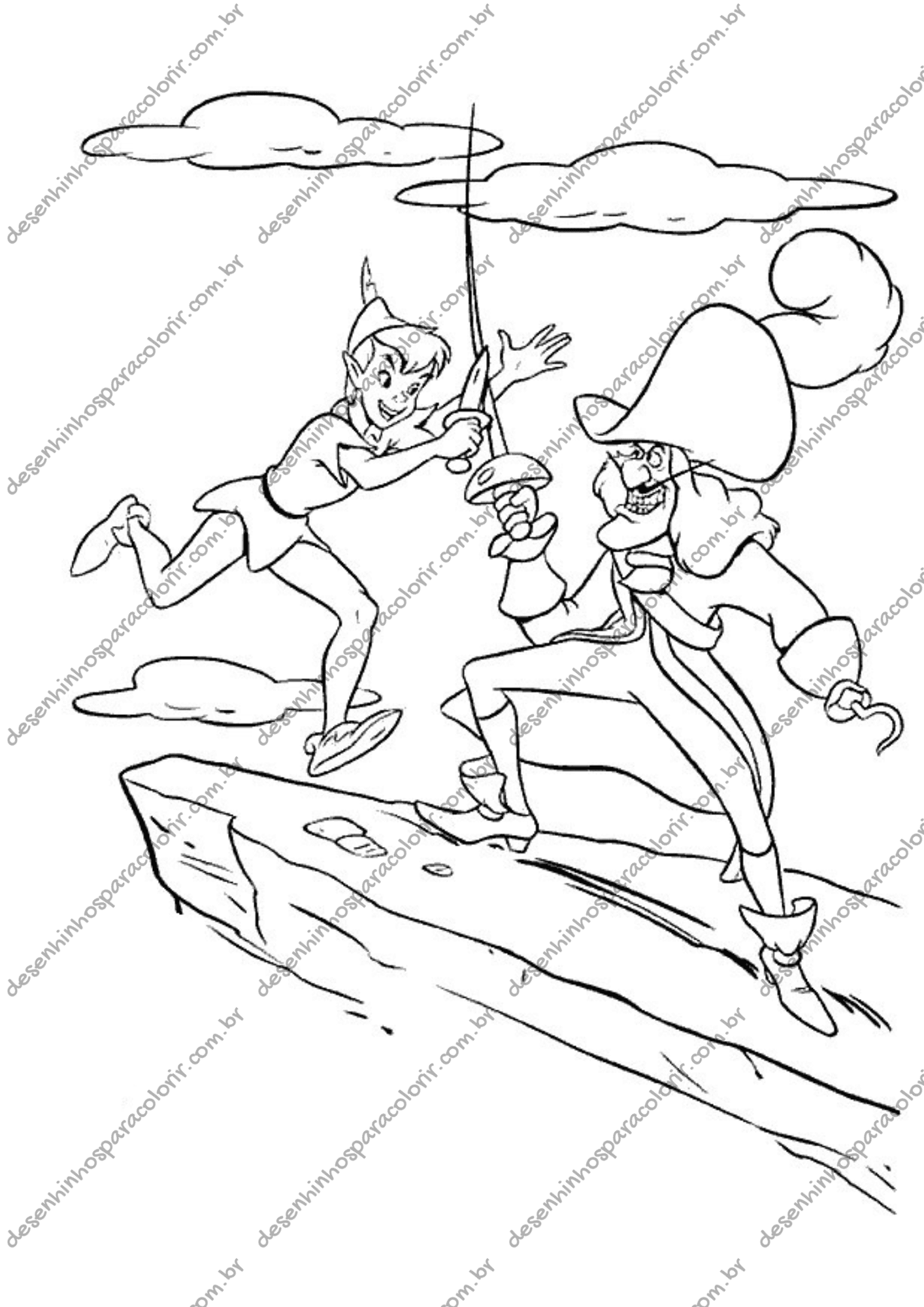Desenho para Colorir Peter Pan Desenho para Colorir Peter Pan