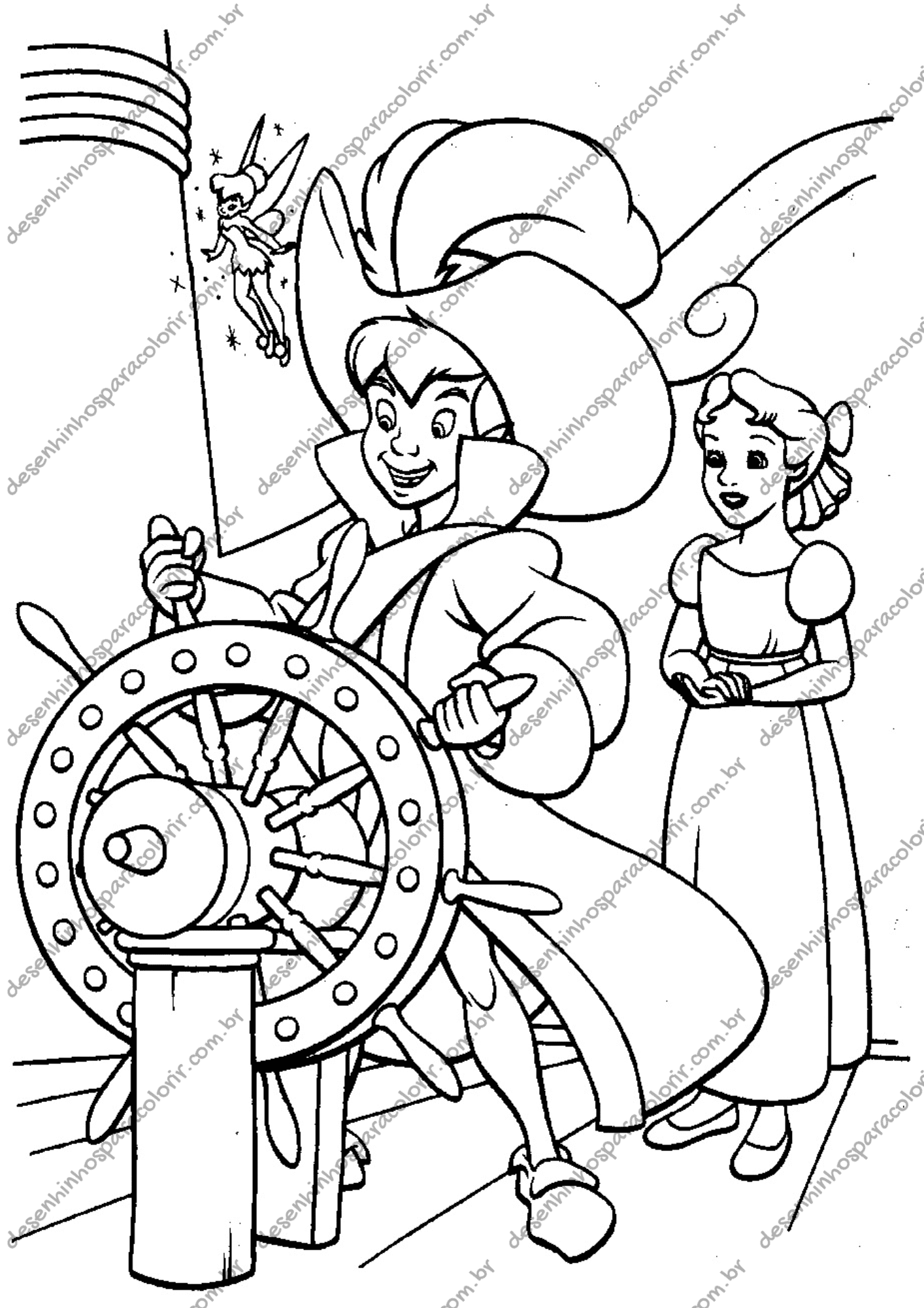 Desenho para Colorir Peter Pan Desenho para Colorir Peter Pan