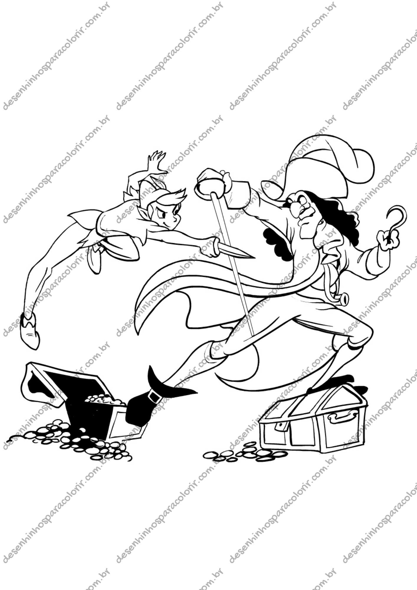 Desenho para Colorir Peter Pan Desenho para Colorir Peter Pan