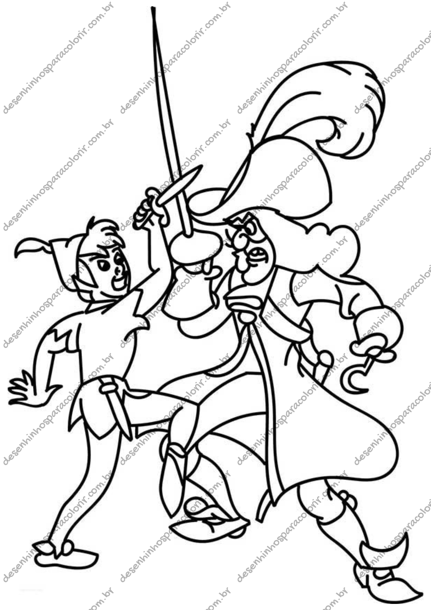 Desenho para Colorir Peter Pan Desenho para Colorir Peter Pan