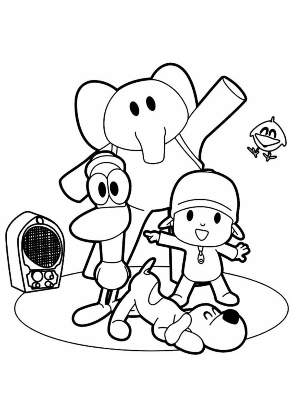 Desenho para Colorir Pocoyo