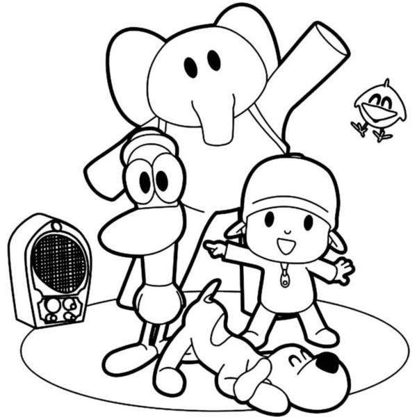 Desenho para Colorir Pocoyo