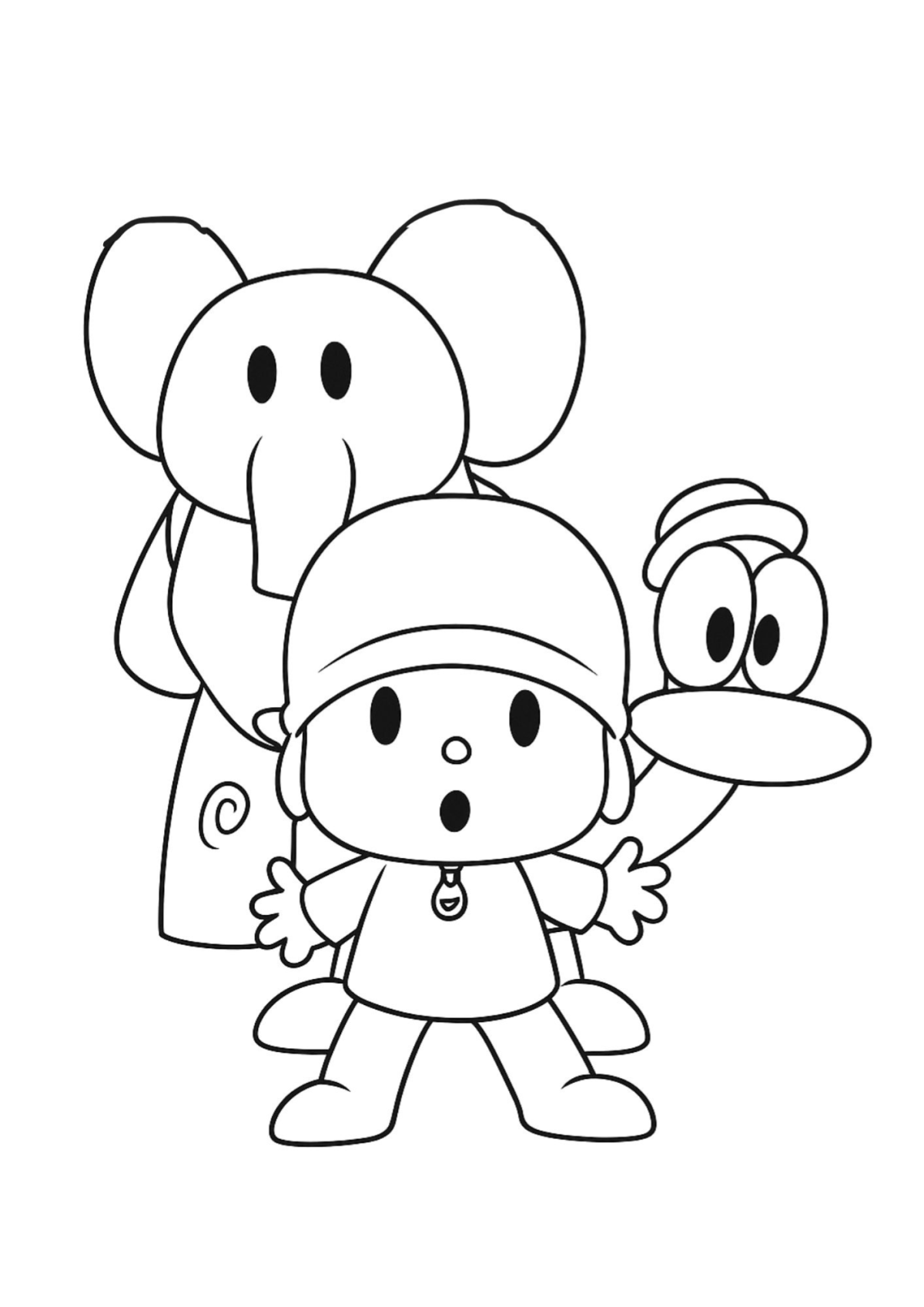 Desenho para Colorir Pocoyo