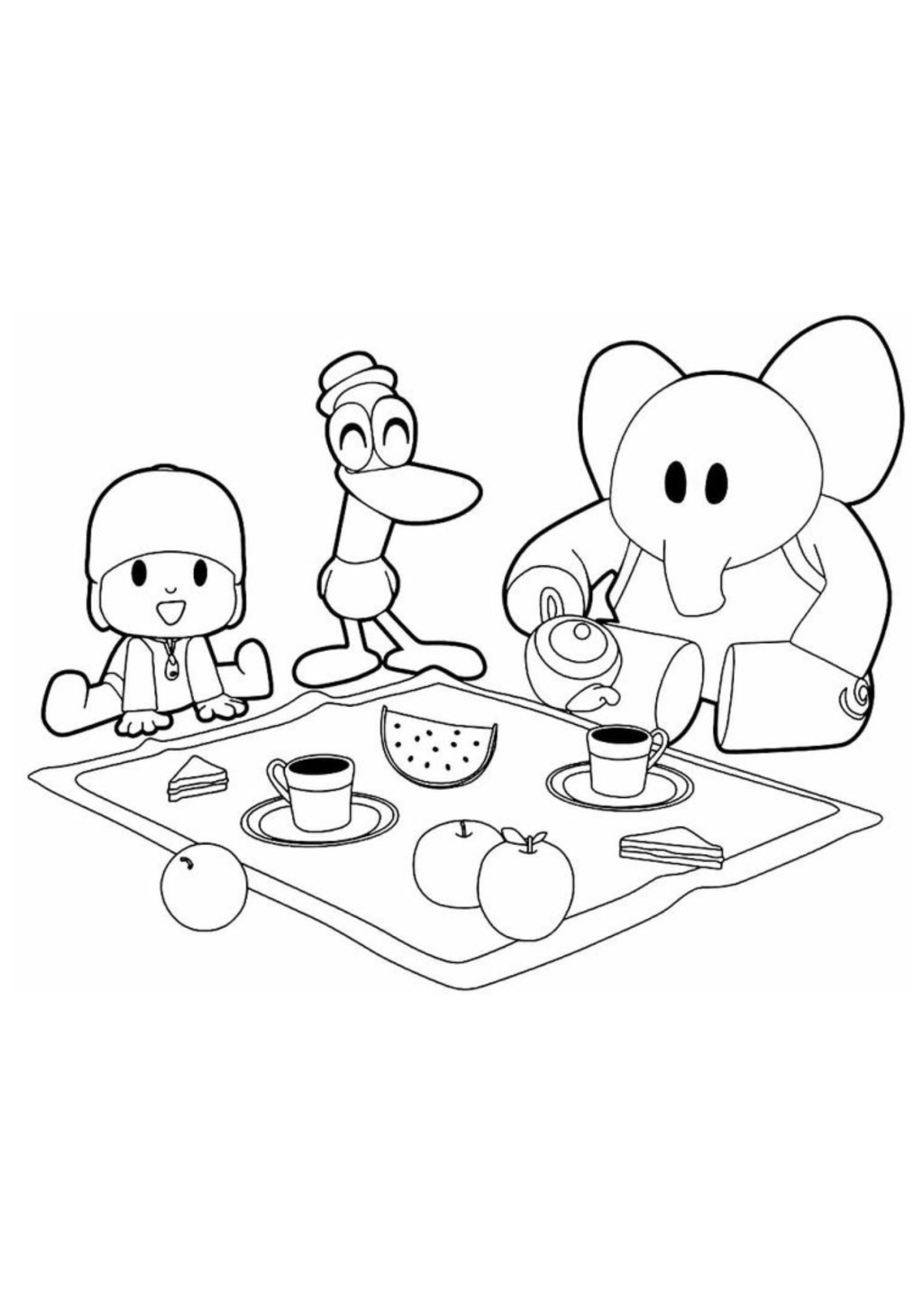 Desenho para Colorir Pocoyo