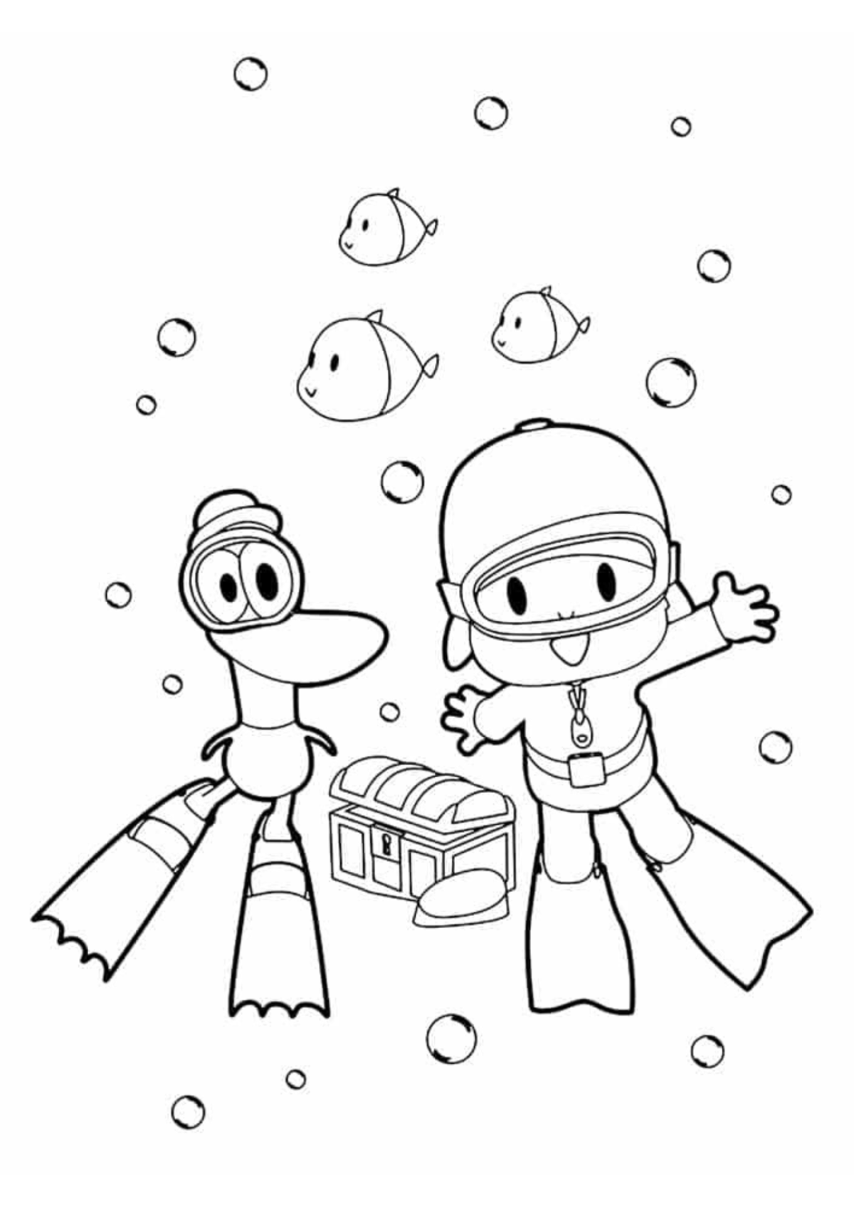 Desenho para Colorir Pocoyo