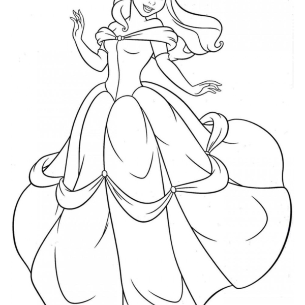 Desenho para Colorir Princesas Disney