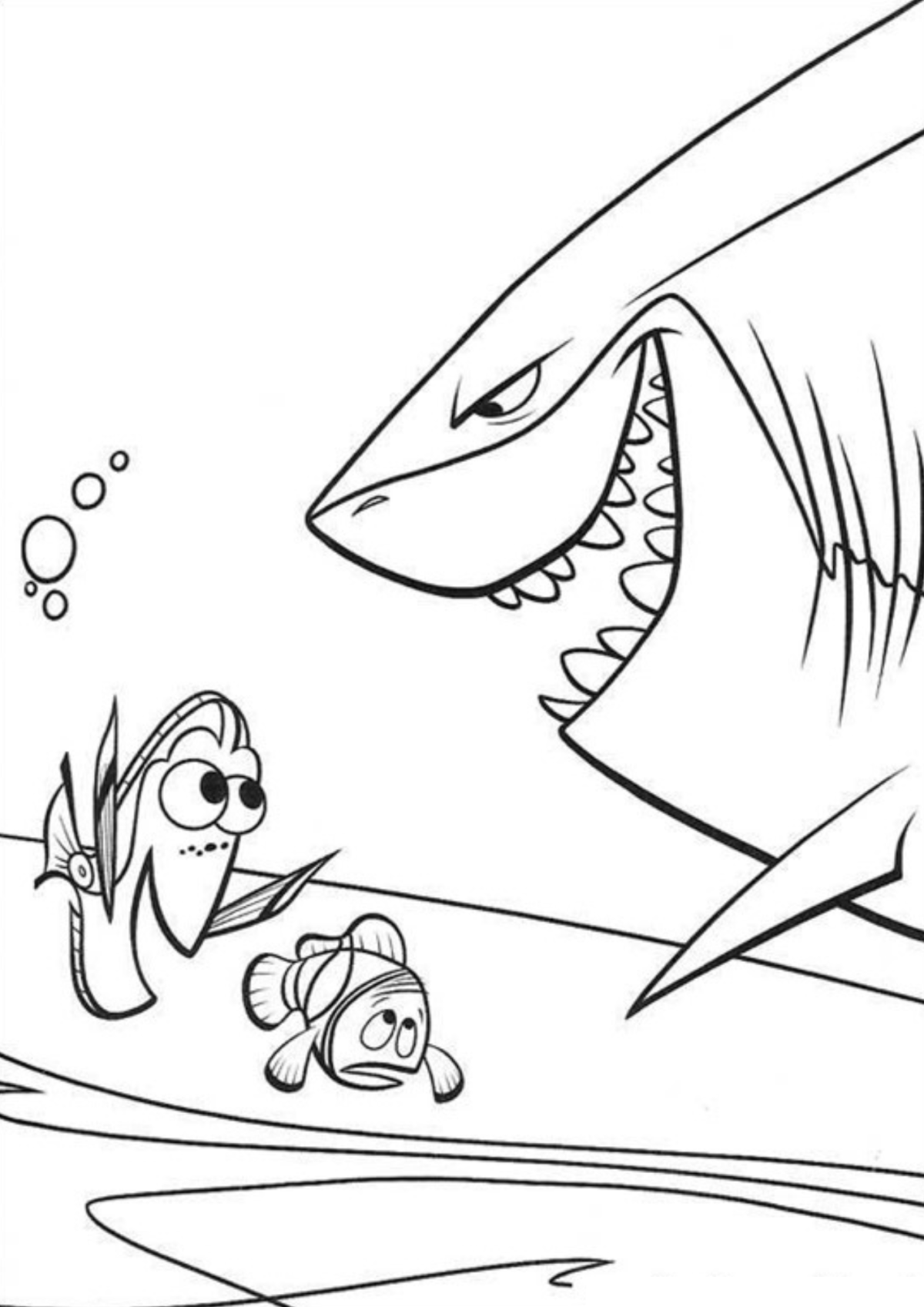 Desenho para Colorir Procurando Nemo