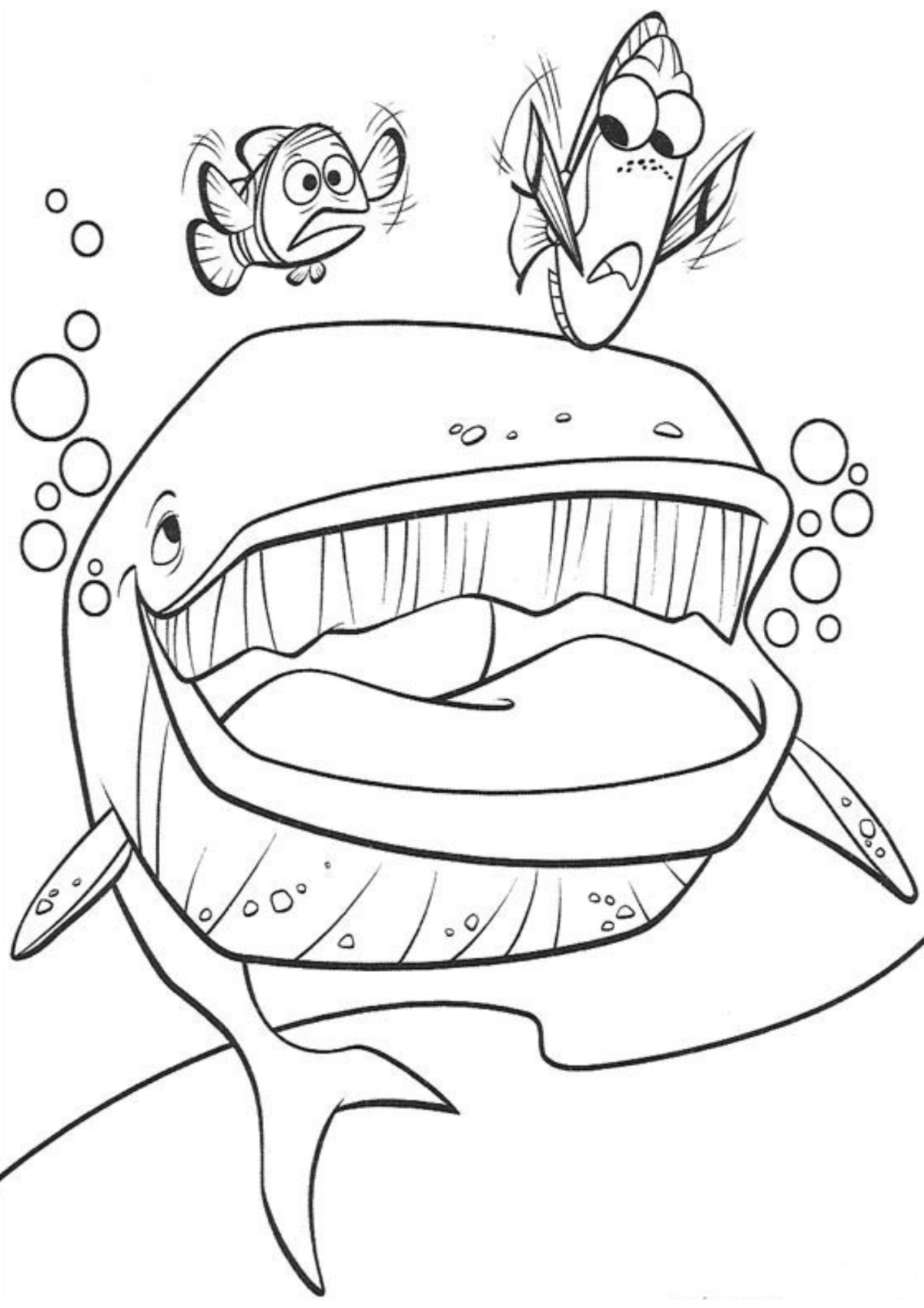 Desenho para Colorir Procurando Nemo