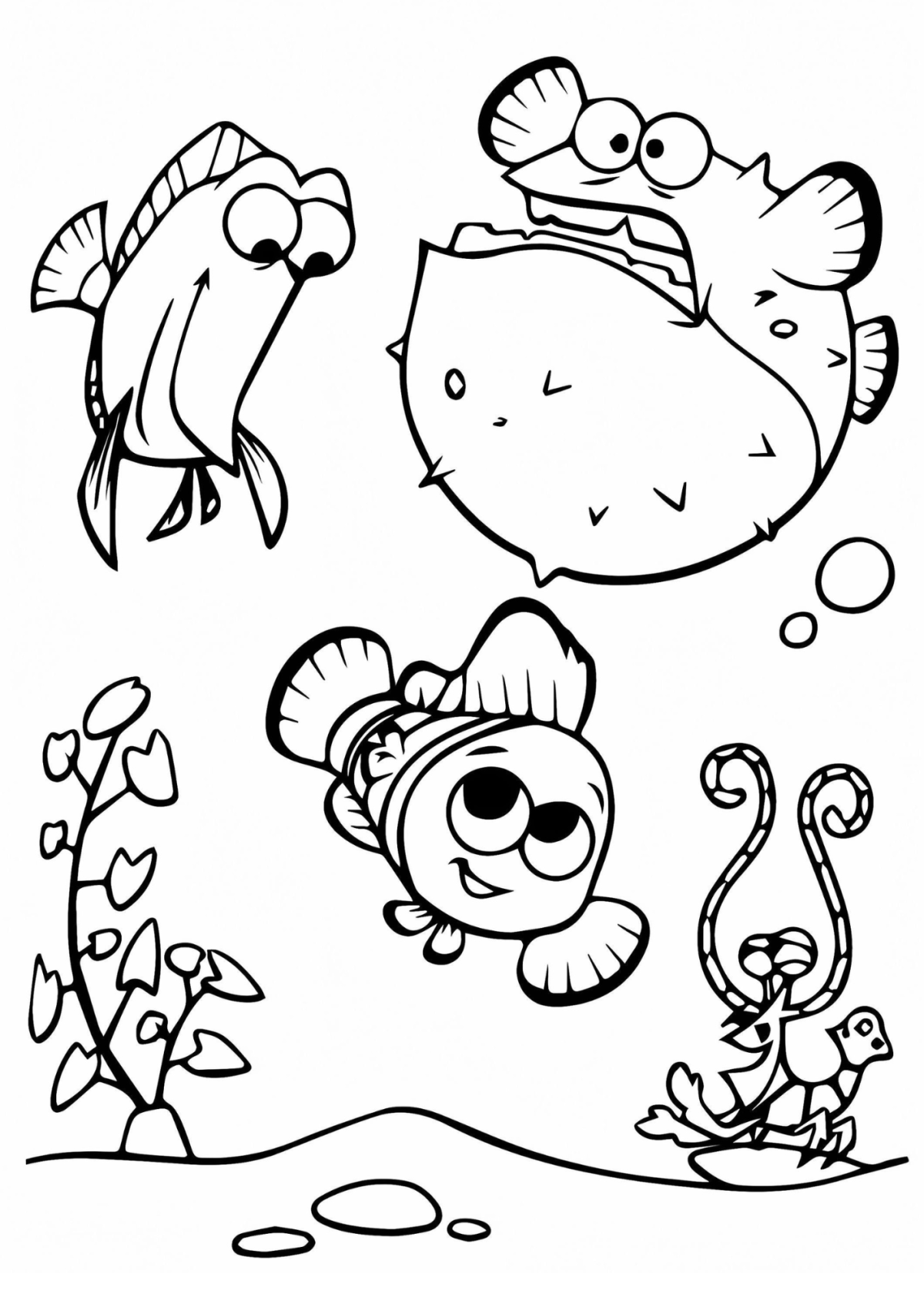 Desenho para Colorir Procurando Nemo