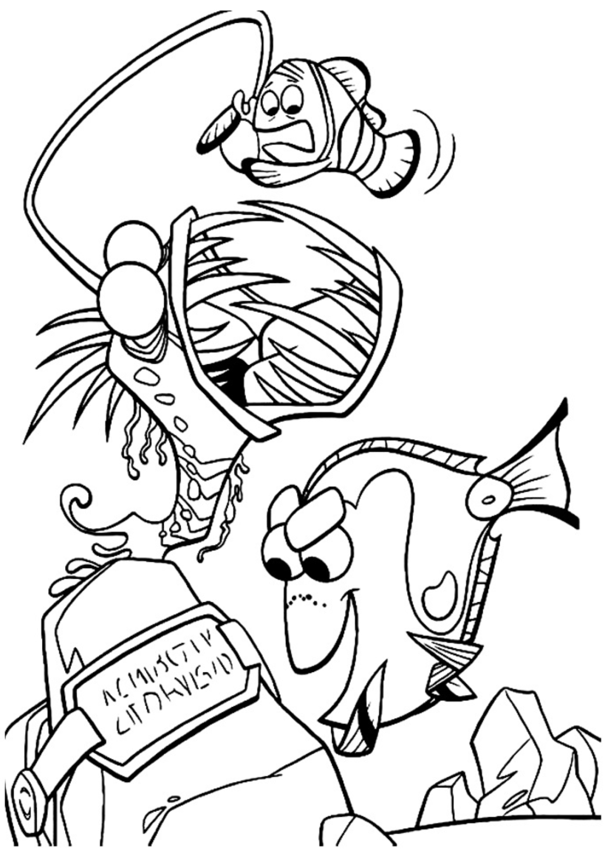Desenho para Colorir Procurando Nemo