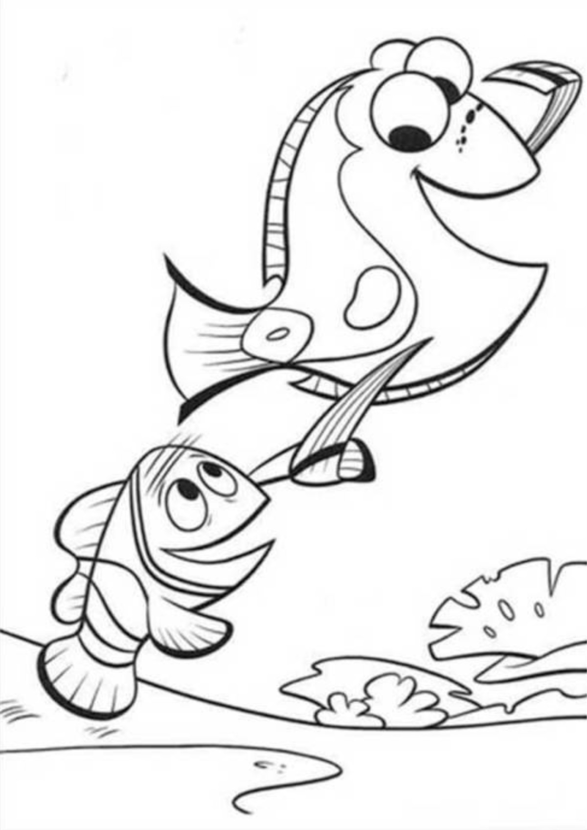 Desenho para Colorir Procurando Nemo
