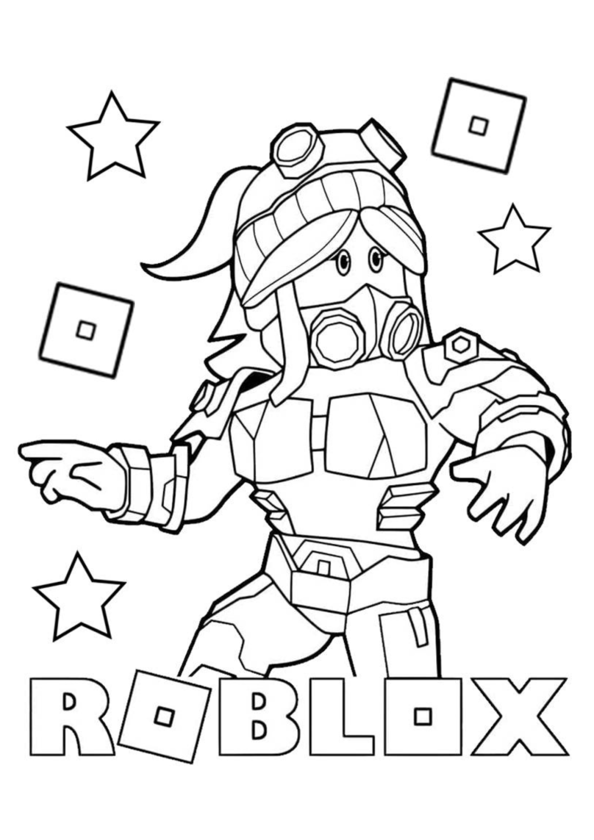 Desenho para Colorir Roblox