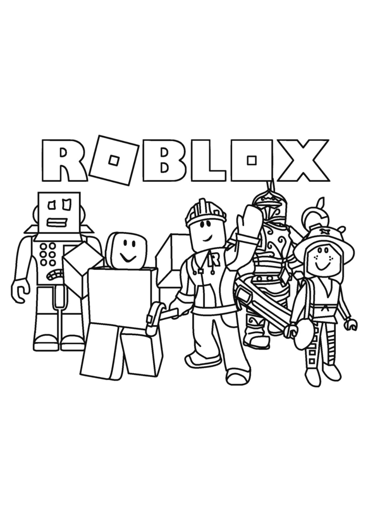 Desenho para Colorir Roblox