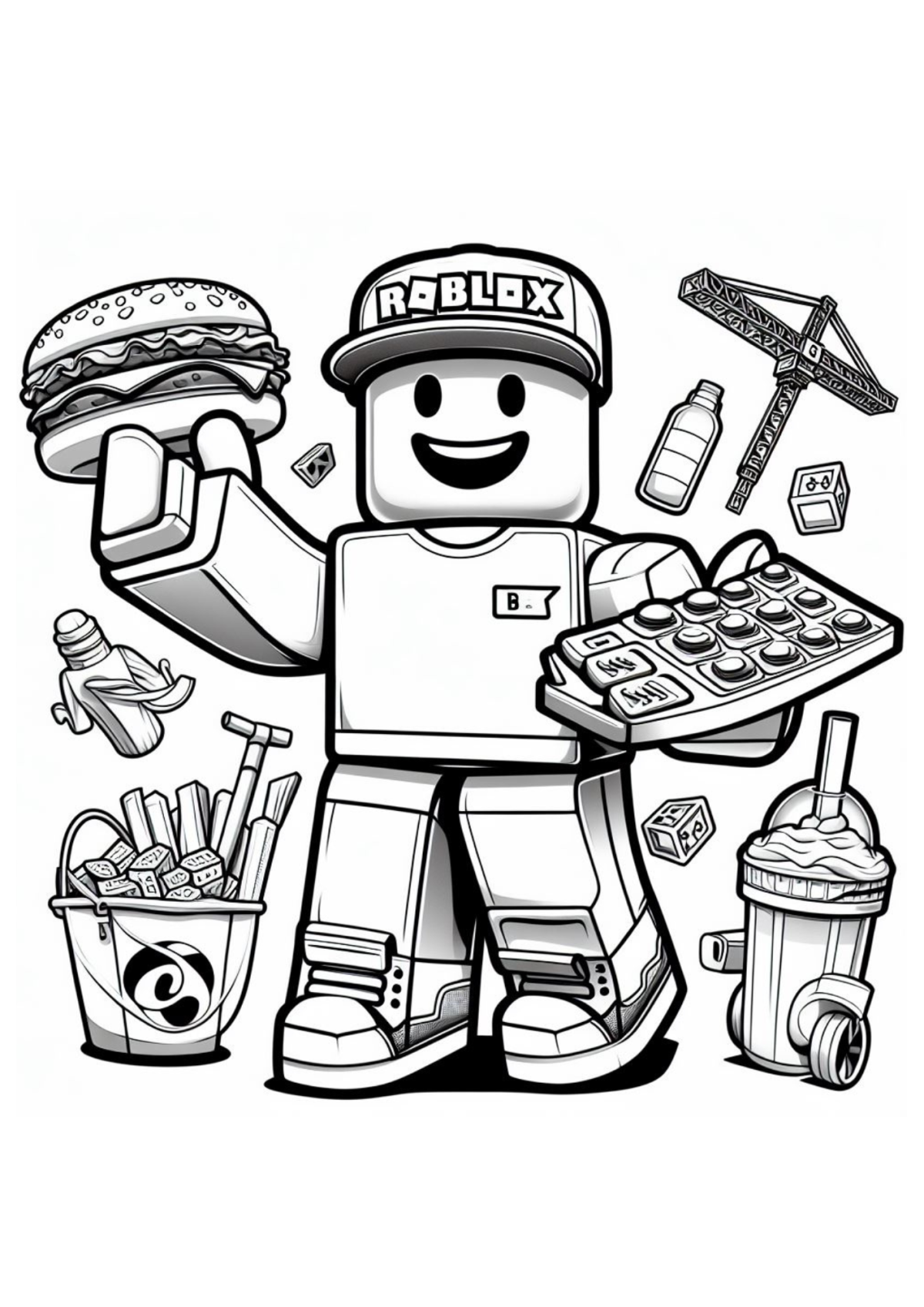 Desenho para Colorir Roblox