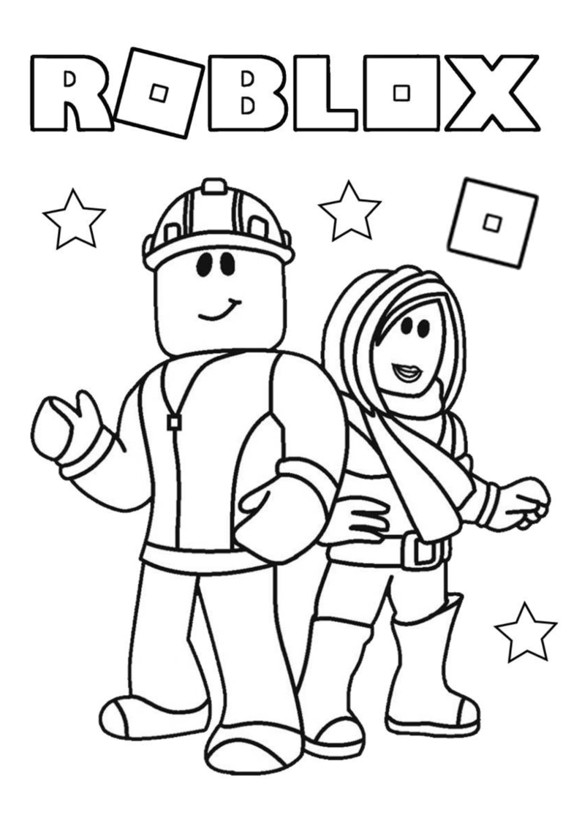 Desenho para Colorir Roblox