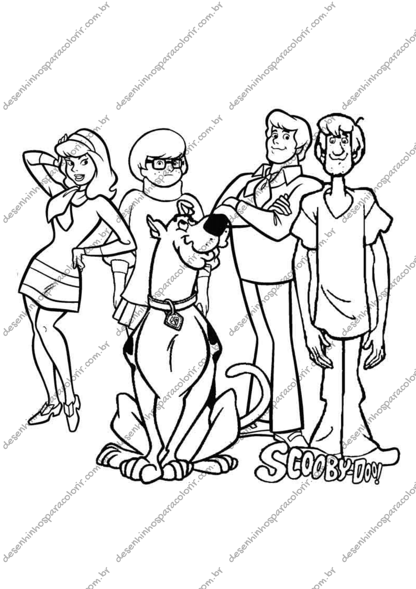 Desenho para Colorir Scooby Doo Desenho para Colorir Scooby Doo