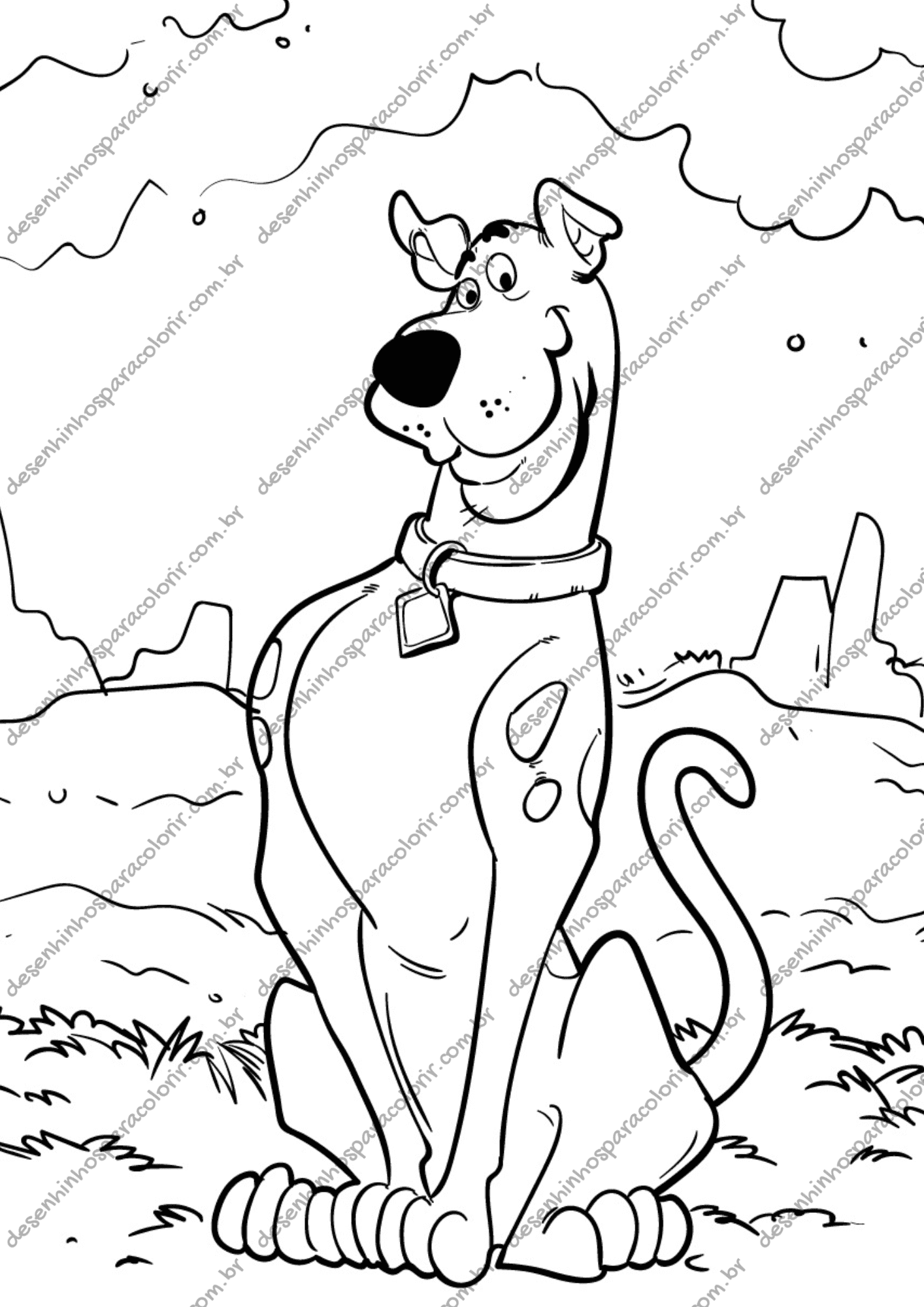 Desenho para Colorir Scooby Doo Desenho para Colorir Scooby Doo