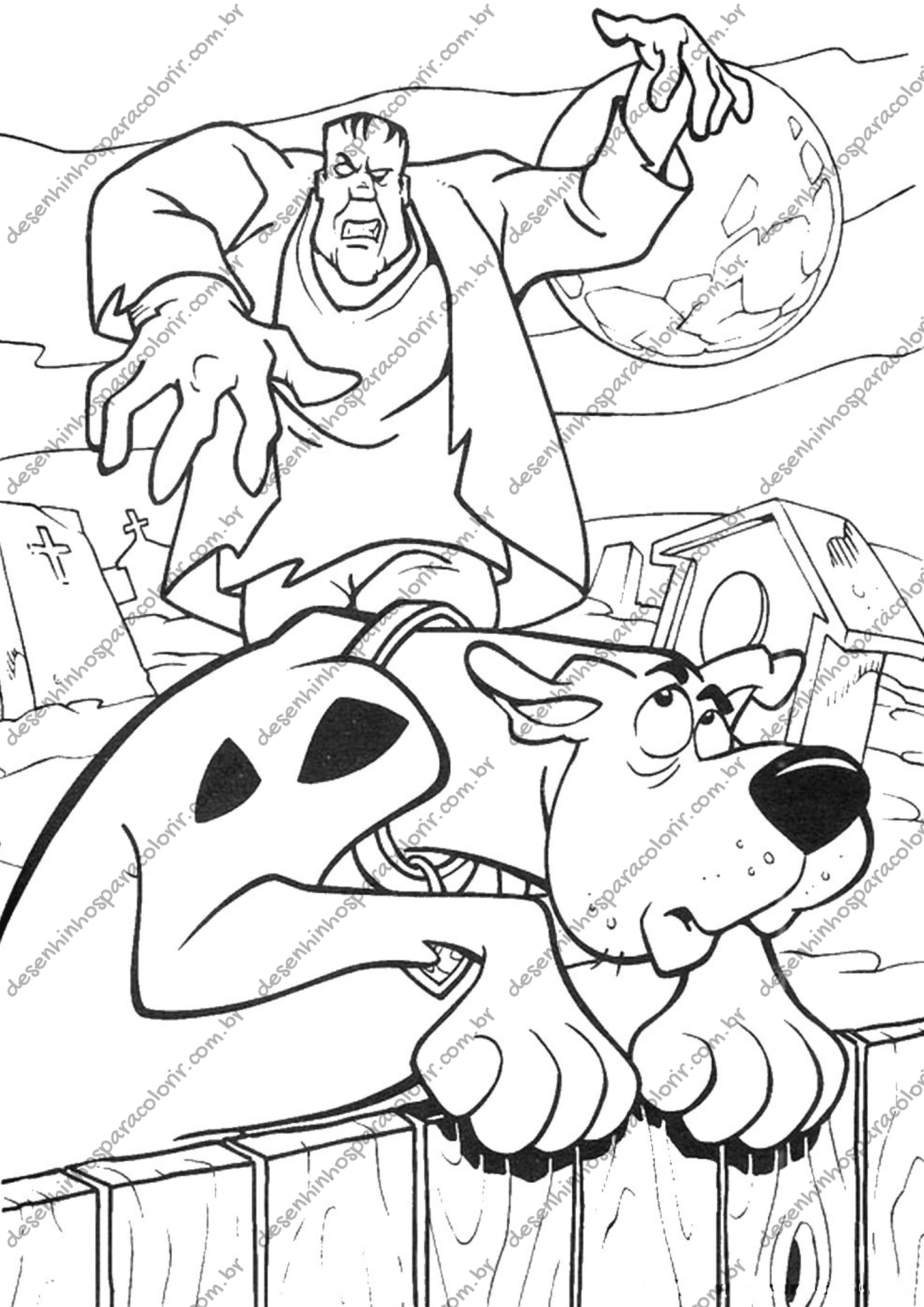 Desenho para Colorir Scooby Doo Desenho para Colorir Scooby Doo