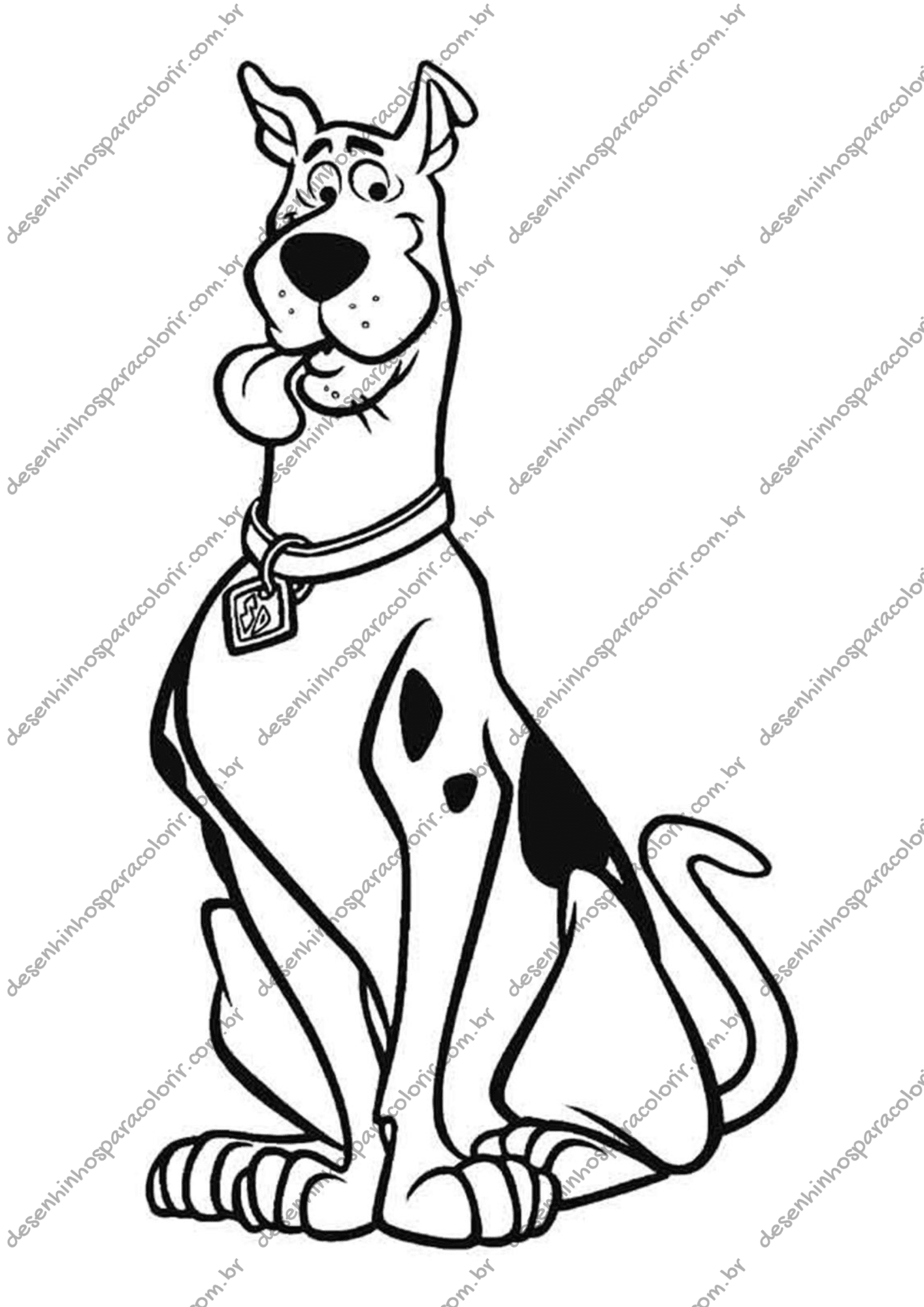 Desenho para Colorir Scooby Doo Desenho para Colorir Scooby Doo