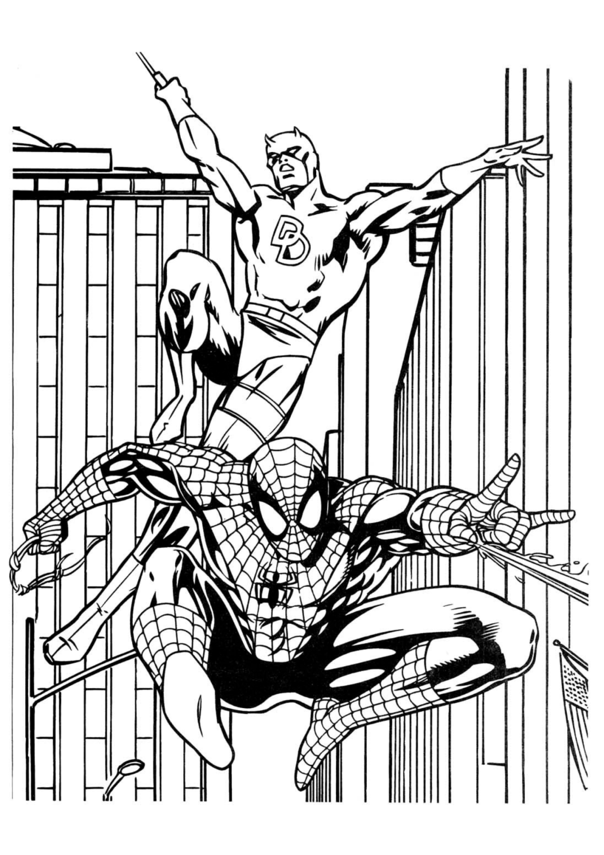 Desenho para Colorir Super Heróis