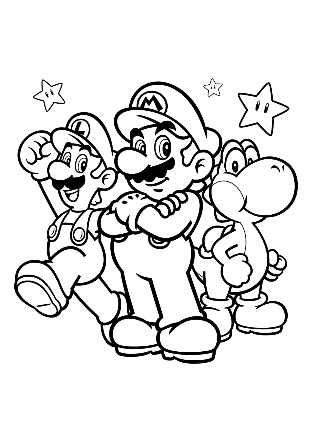 Desenho para Colorir Super Mario Bros