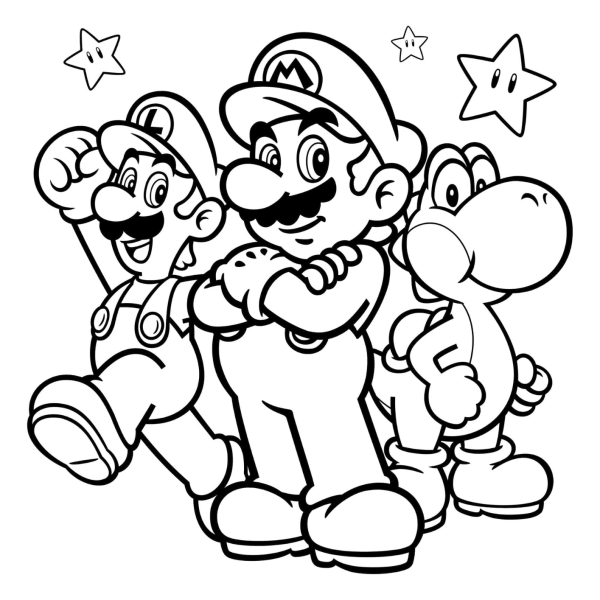 Desenho para Colorir Super Mario Bros