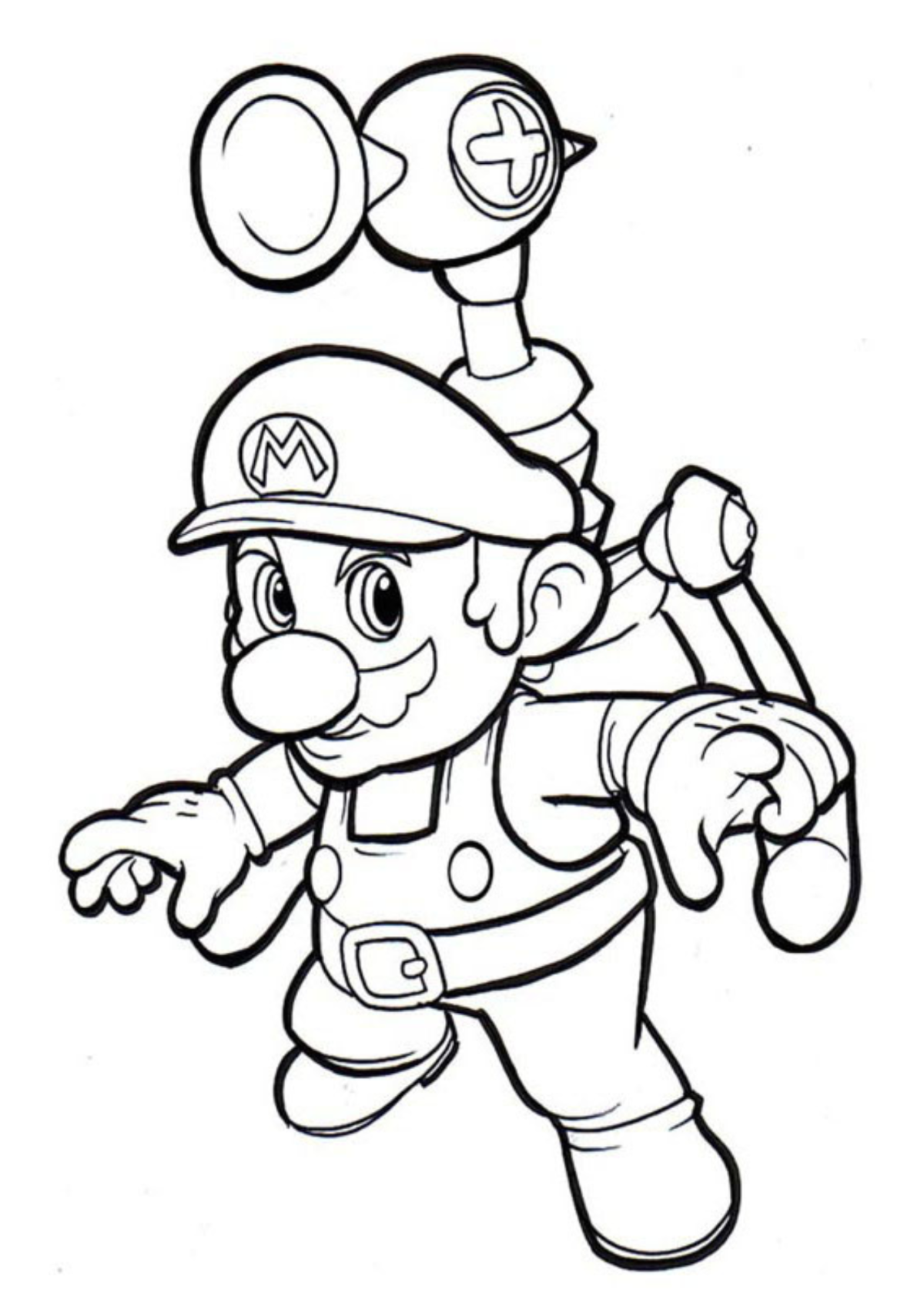 Desenho para Colorir Super Mario Bros