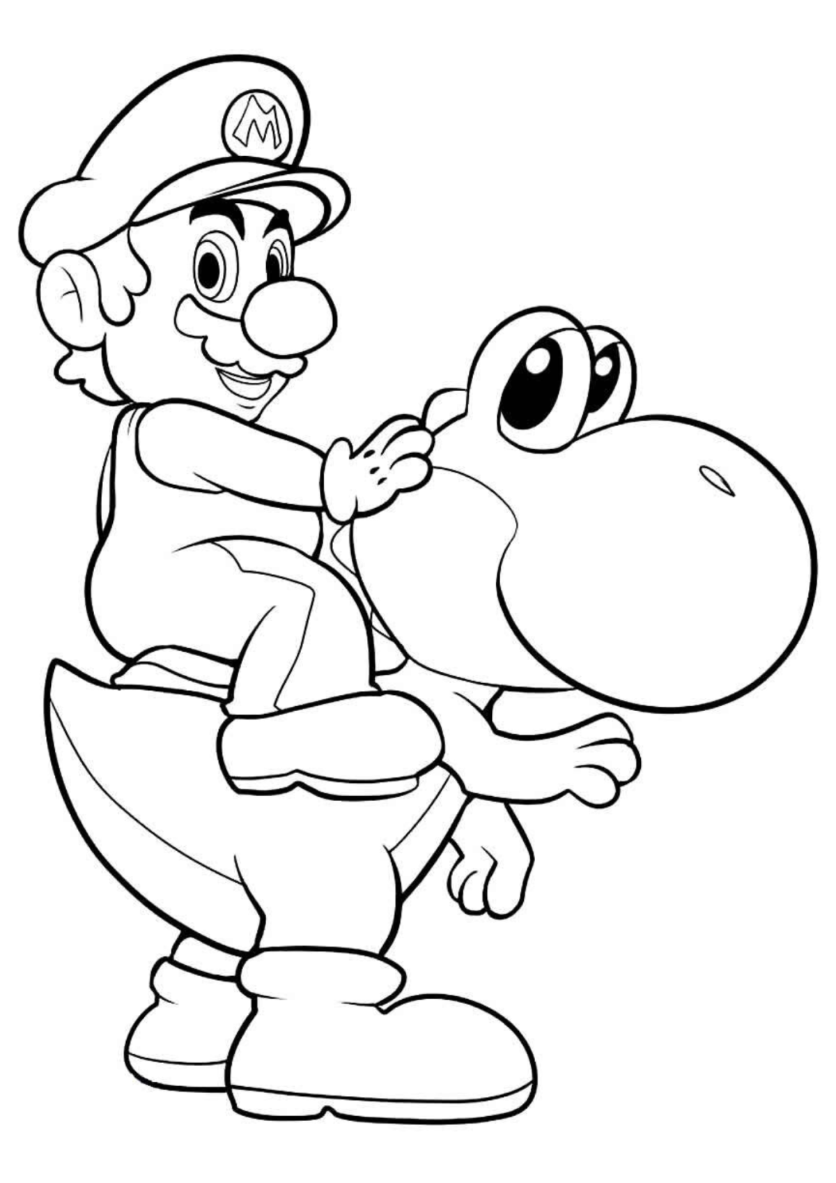 Desenho para Colorir Super Mario Bros