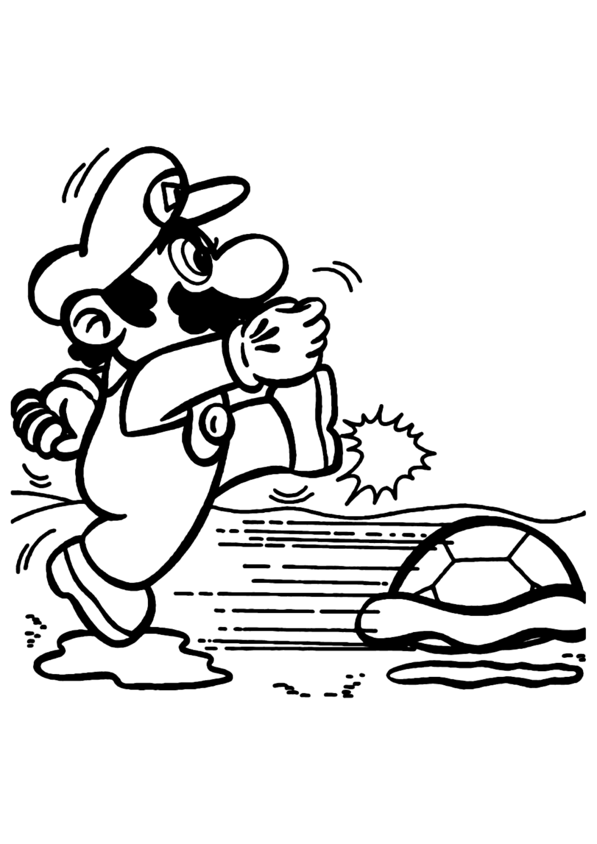 Desenho para Colorir Super Mario Bros