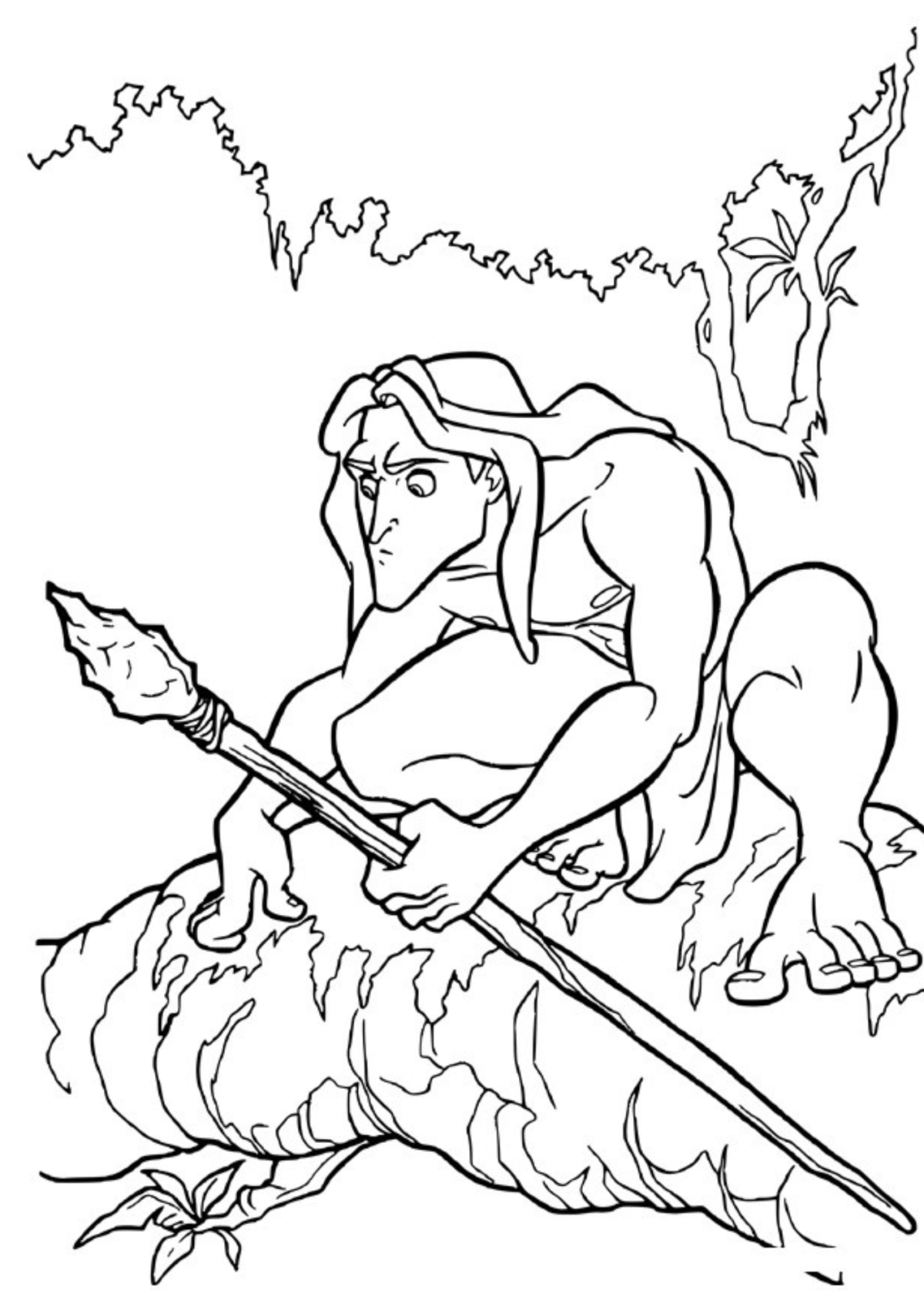Desenho para Colorir Tarzan
