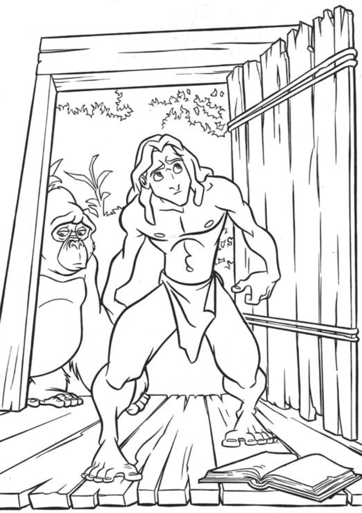 Desenho para Colorir Tarzan