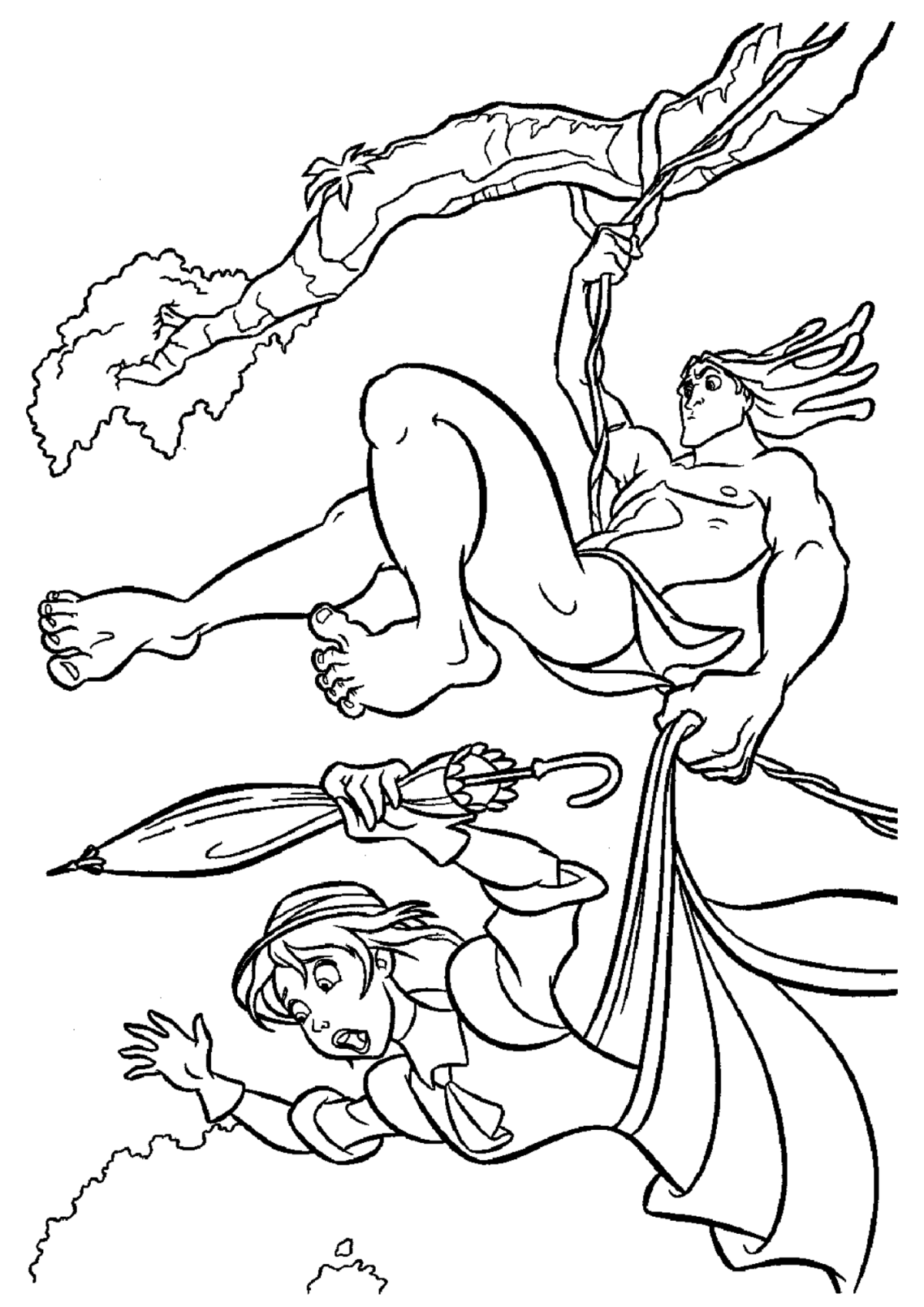 Desenho para Colorir Tarzan
