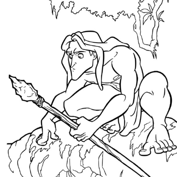 Desenho para Colorir Tarzan