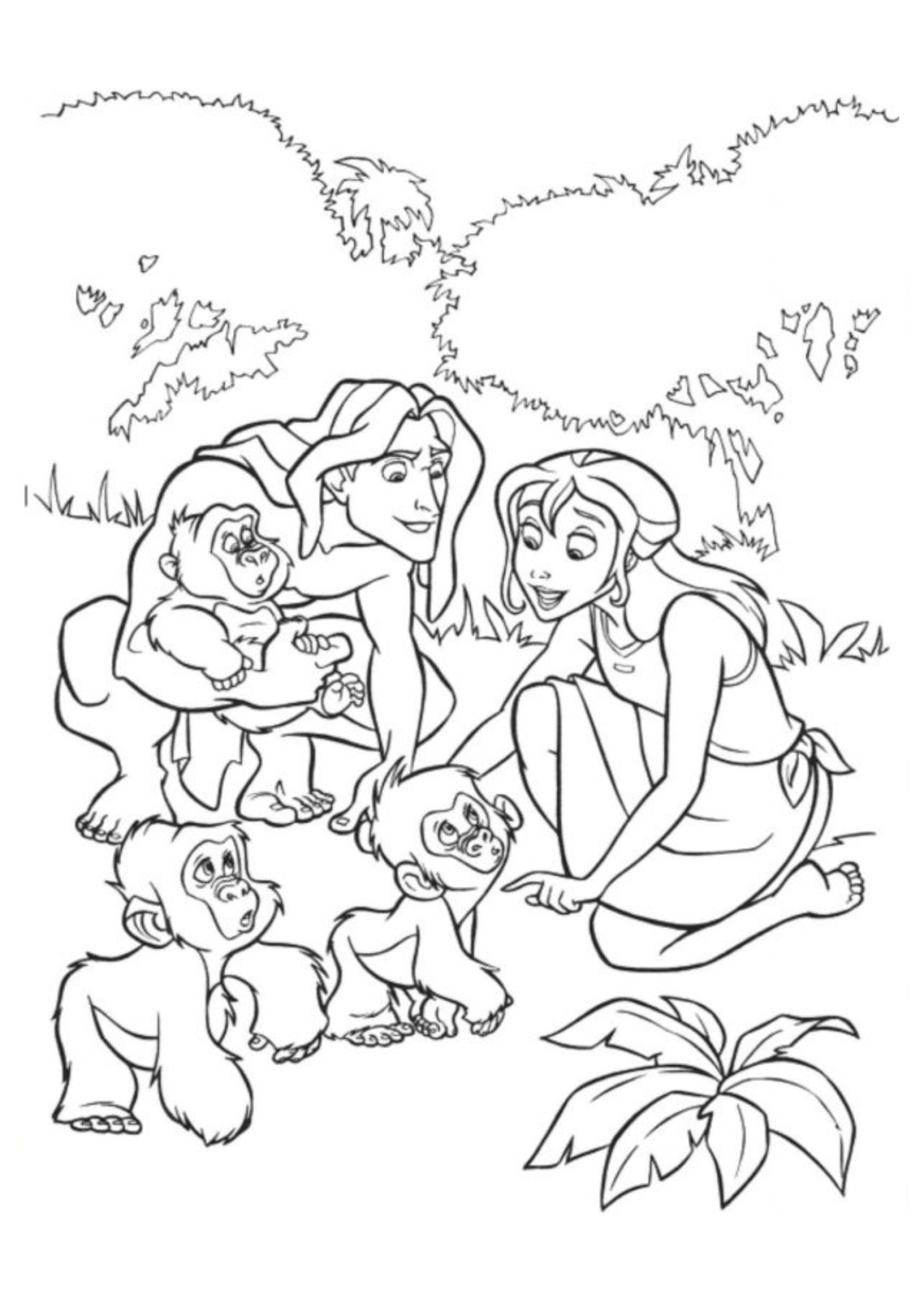 Desenho para Colorir Tarzan