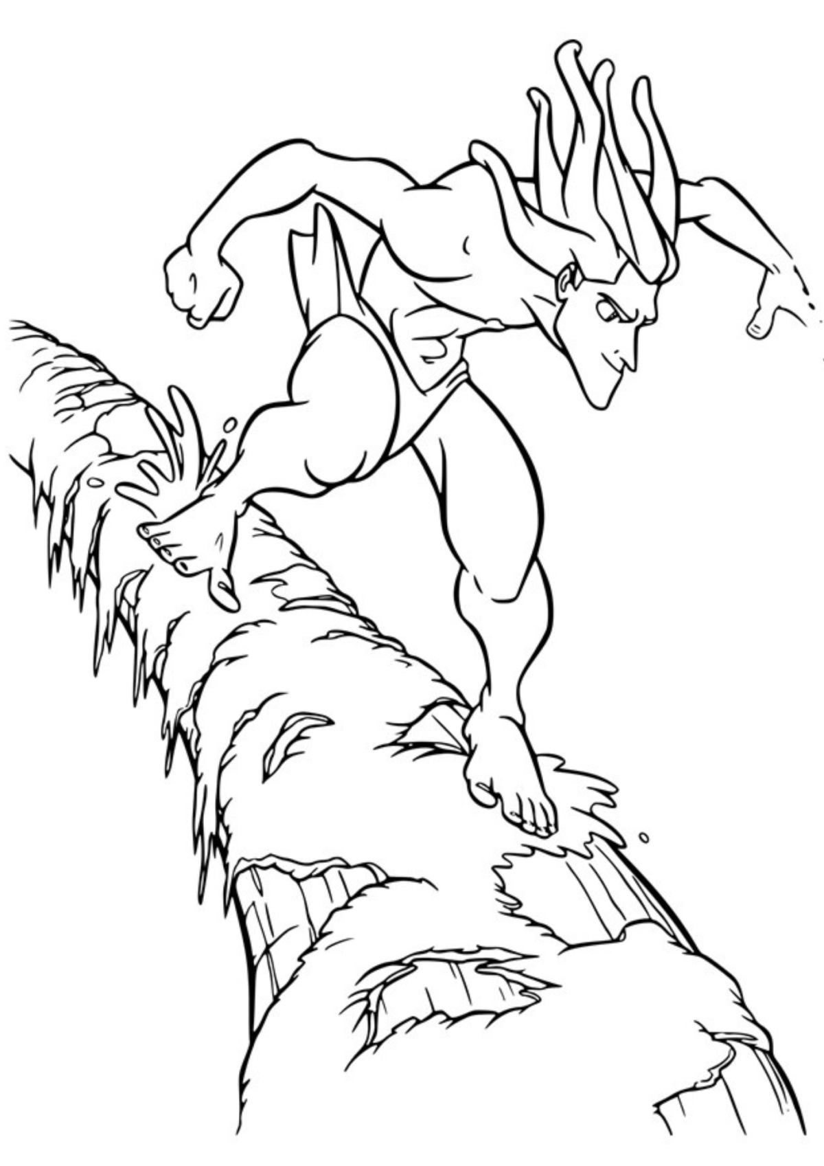 Desenho para Colorir Tarzan